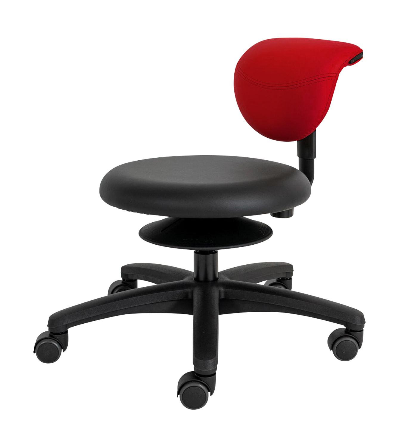 Drehstuhl smoover 3D-Sitzmechanik, Sitzfläche 42 cm, rot