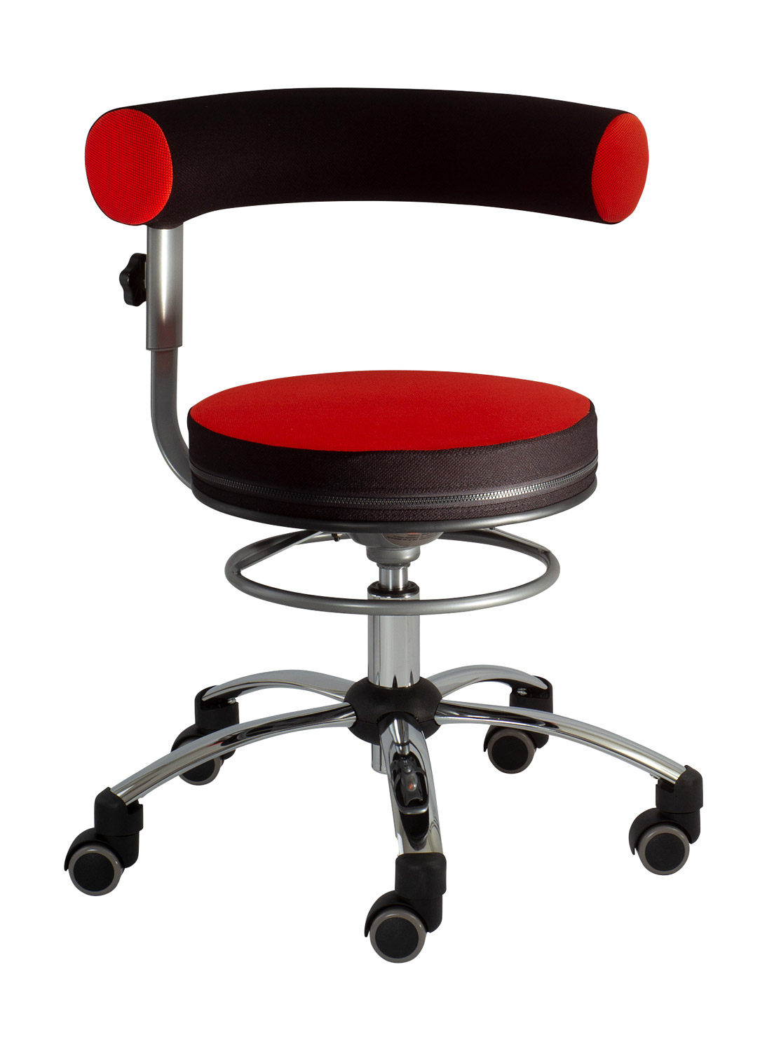 Sanus® Lehne höhenverstellbar Sitzhöhe 46 - 54 cm rot/schwarz