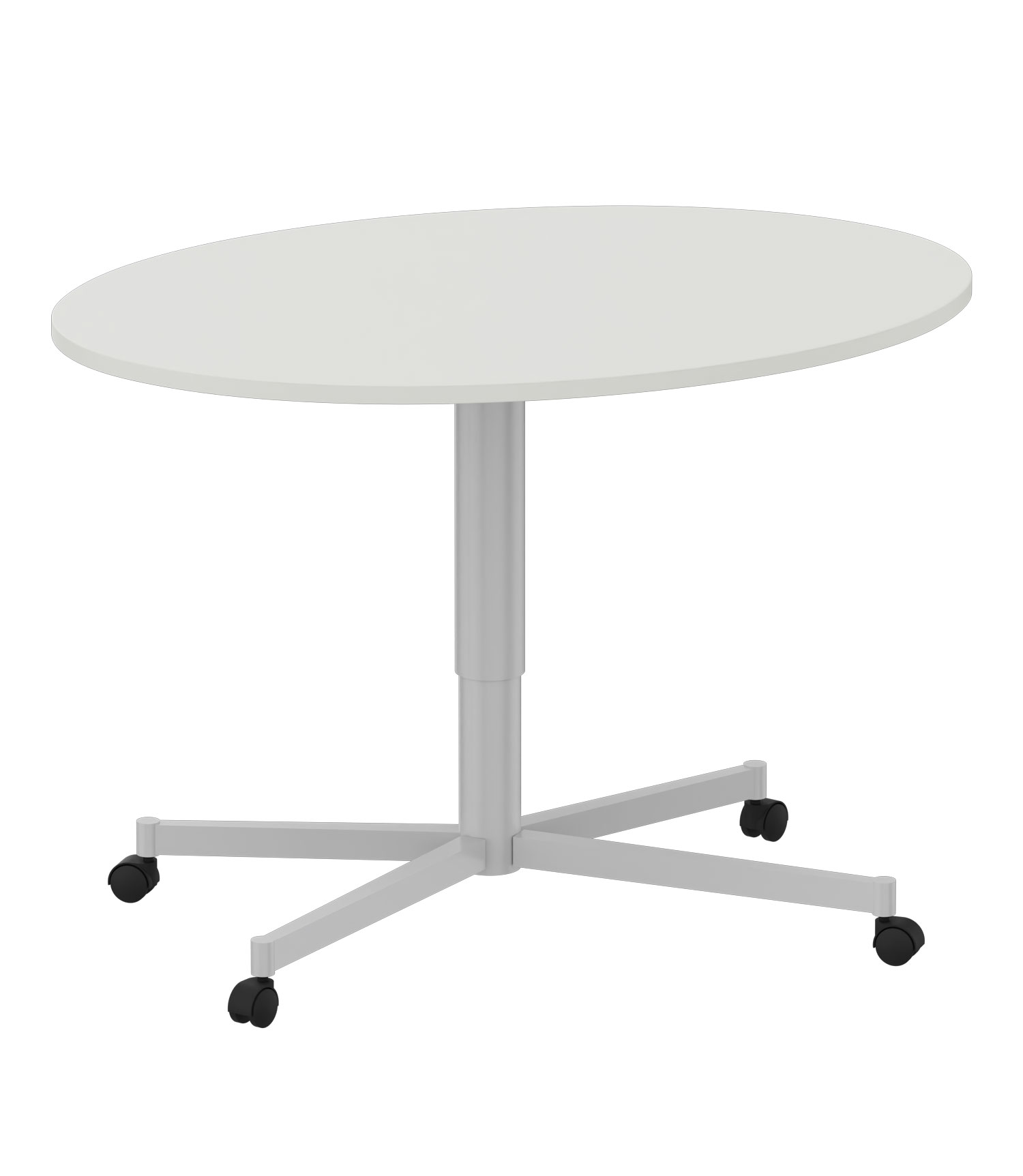Lehrertisch Luna, fahrbar und höhenverstellbar Dekor weiß