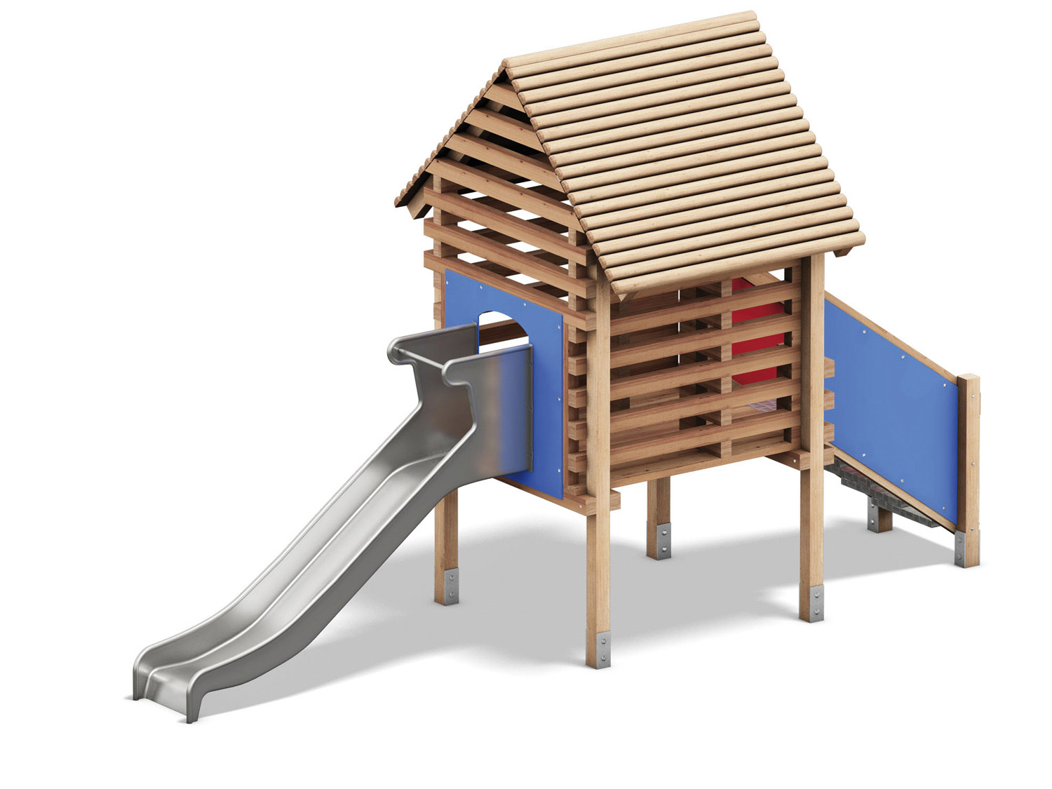 Pfahlhaus mit Rutsche Pfahlhaus mit Rutsche