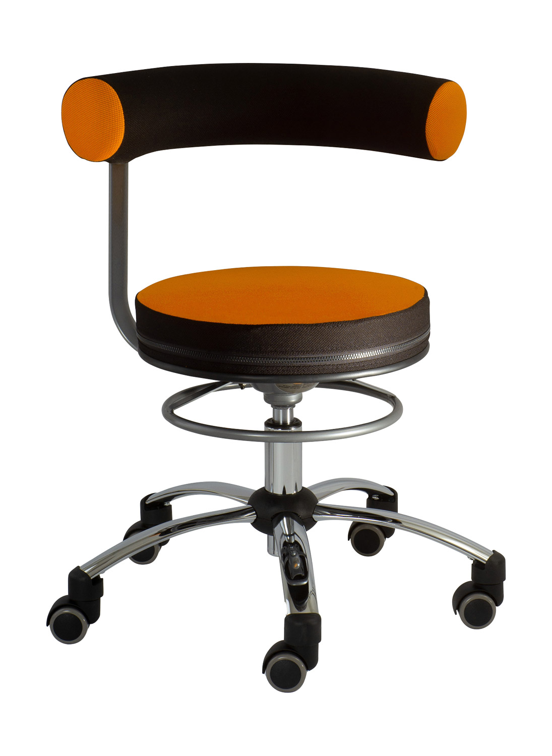 Sanus® Lehne fest Sitzhöhe 46 - 54 cm orange/schwarz