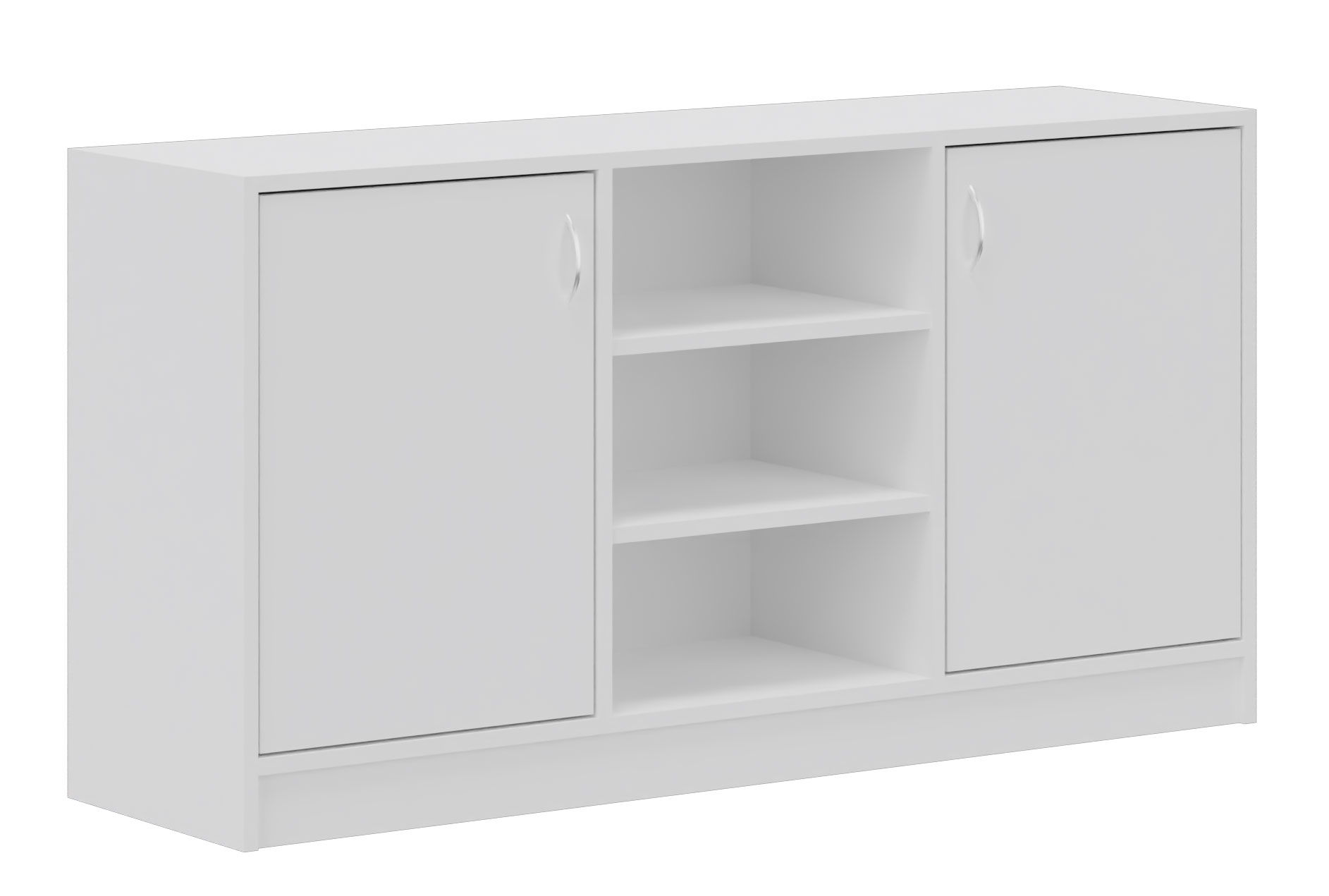 Raumteilregal mit Türen und Fächern, Breite 149 cm