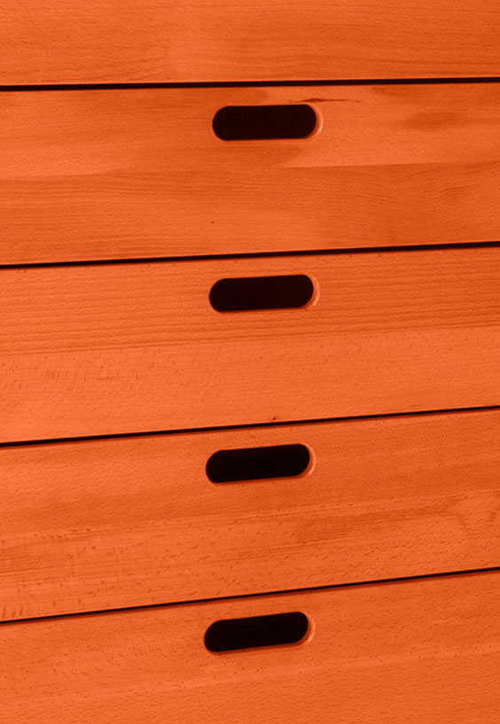 Materialkasten extra breit, Höhe 14 cm, orange