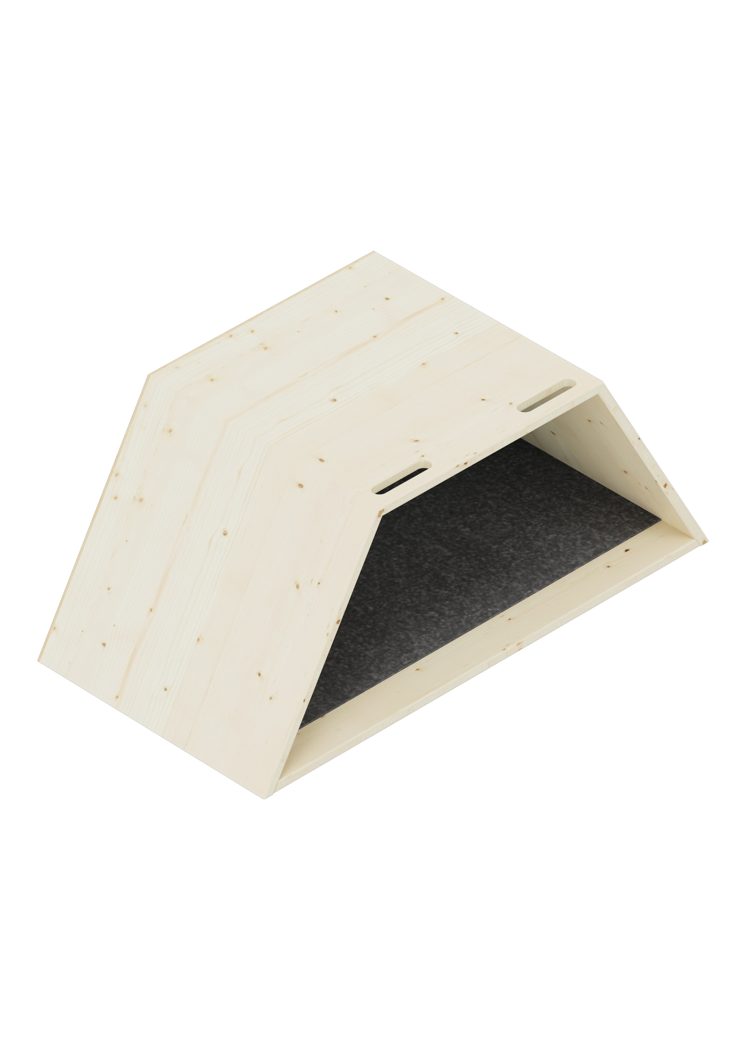 Lernwabe® Flip Halbe Wabe Größe S, Seiten grau, Rückwand hellblau