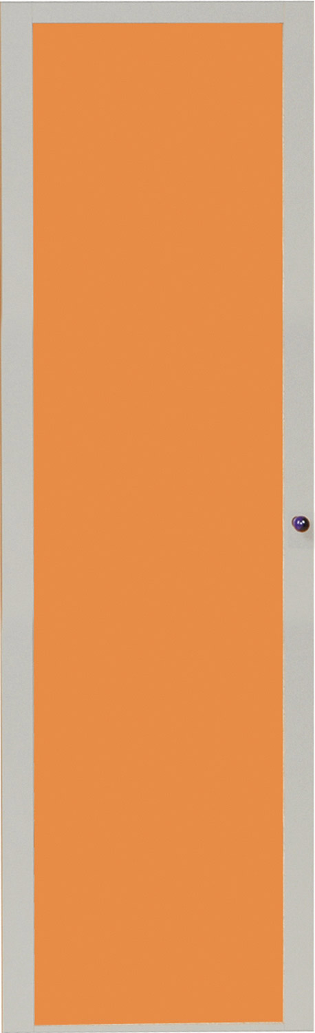 Alurahmenschiebetür mit Acrylglas Türhöhe 106,5 cm orange