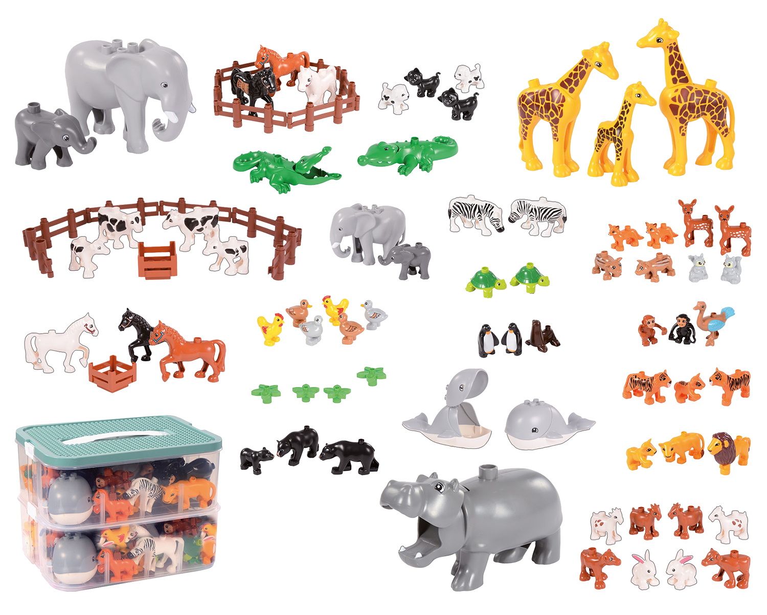 Klemmbausteine Zubehör Tiere und Zäune