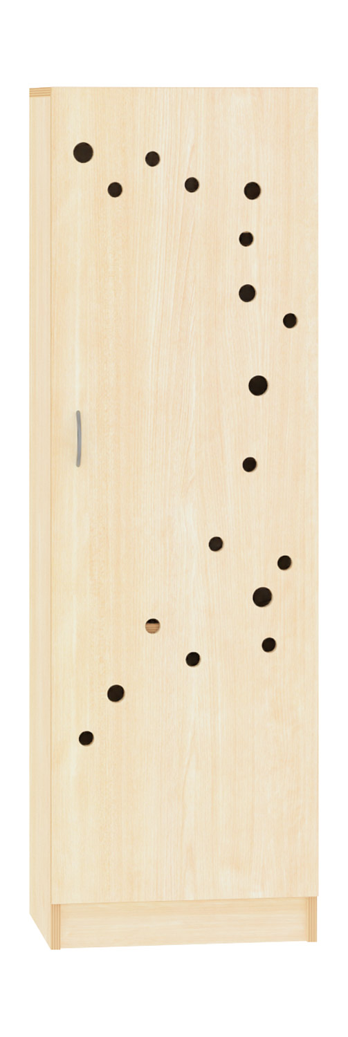 Deckenschrank, Breite 51 cm. Türe mit Lüftungslöchern 42 cm tief, Ahorn Dekor