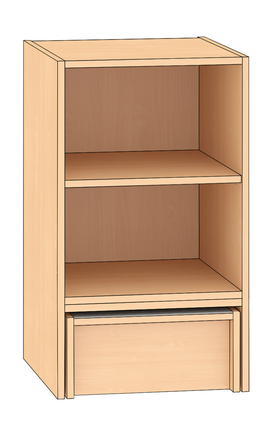 Regal 8, Breite 50 cm, Buche 