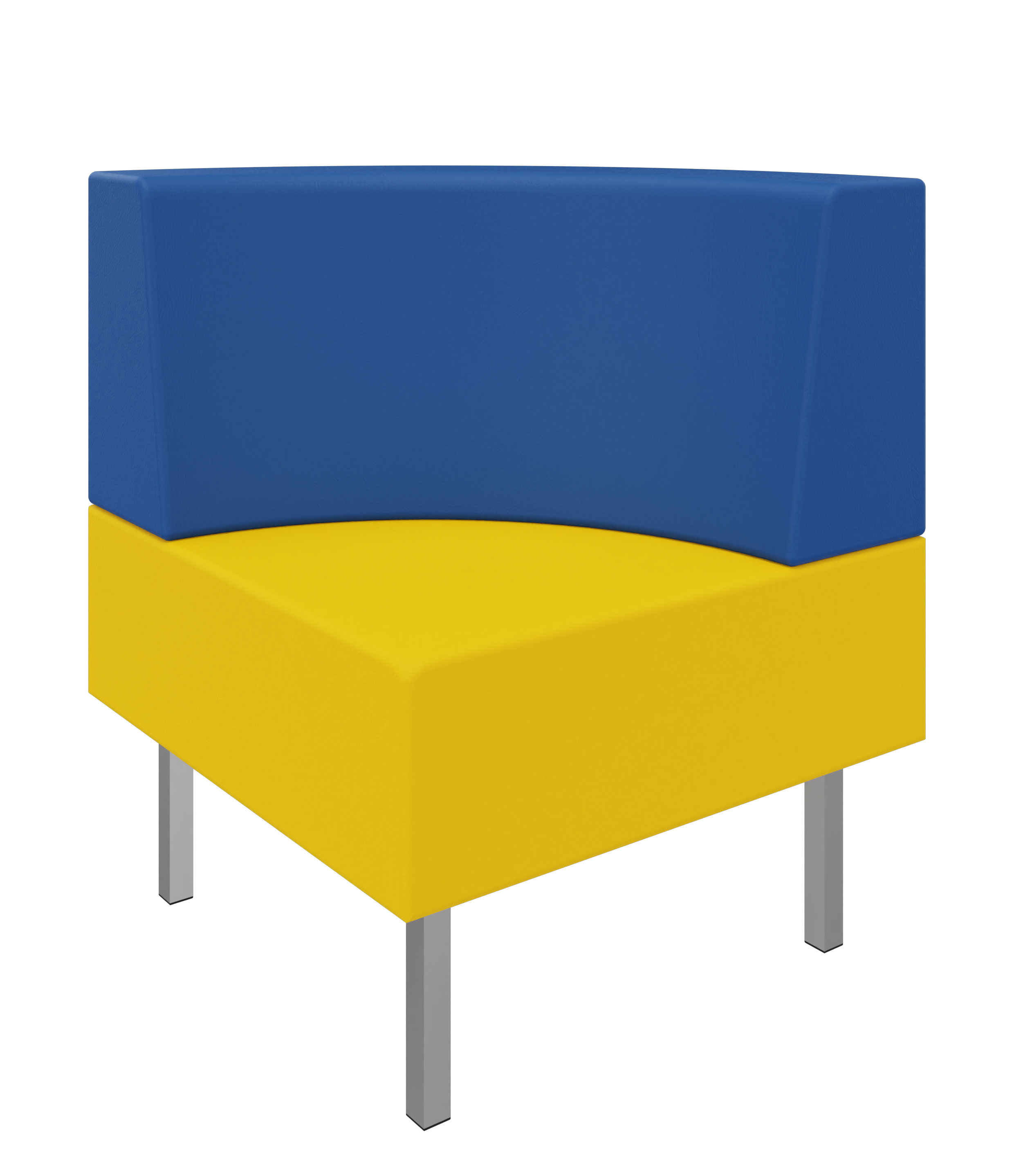Litti Viertelkreis Inneneck SOFTSKIN gelb / royalblau