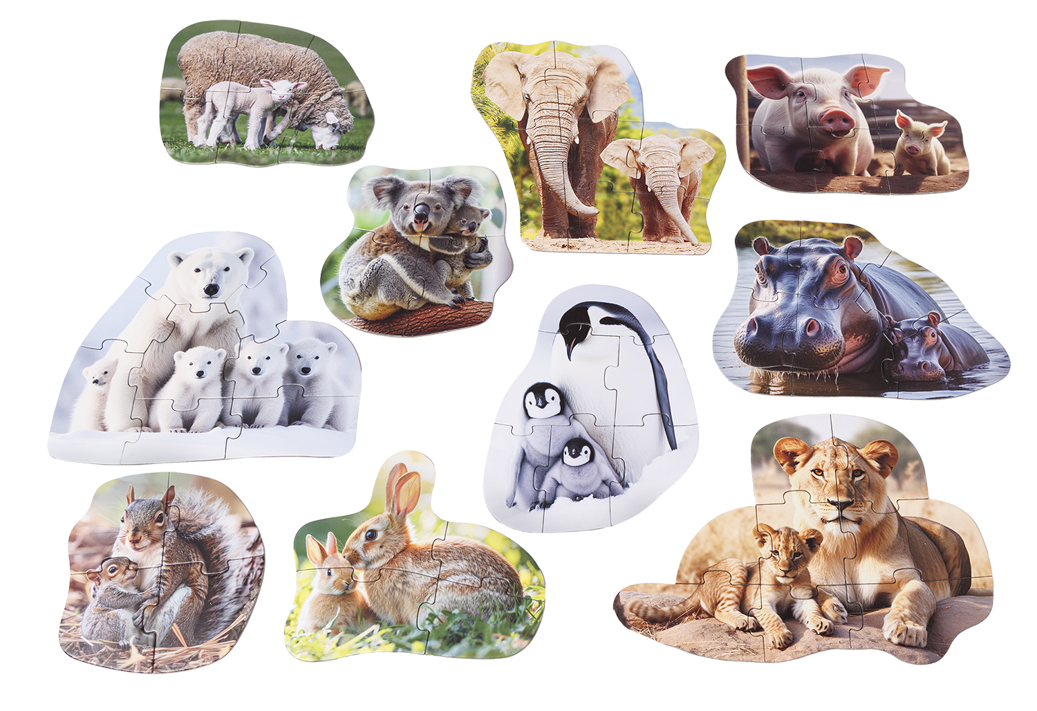 Maxi Puzzle - Tiere und ihre Babys