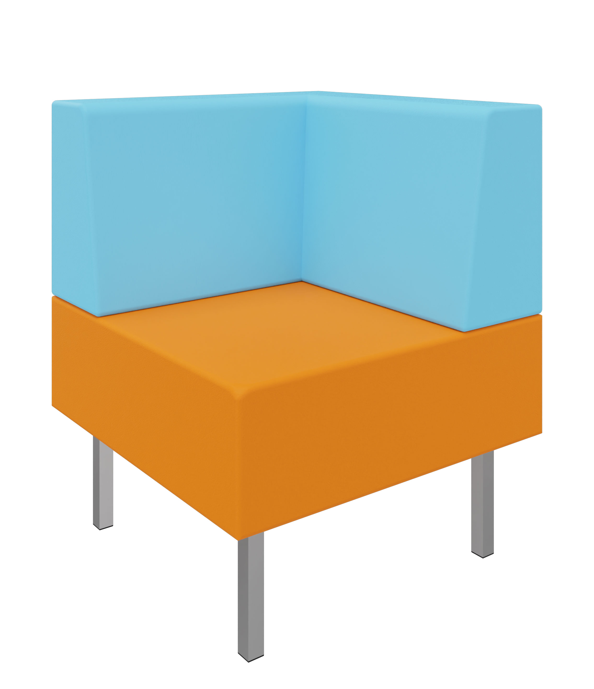 Litti Eckelement SOFTSKIN orange / eisblau