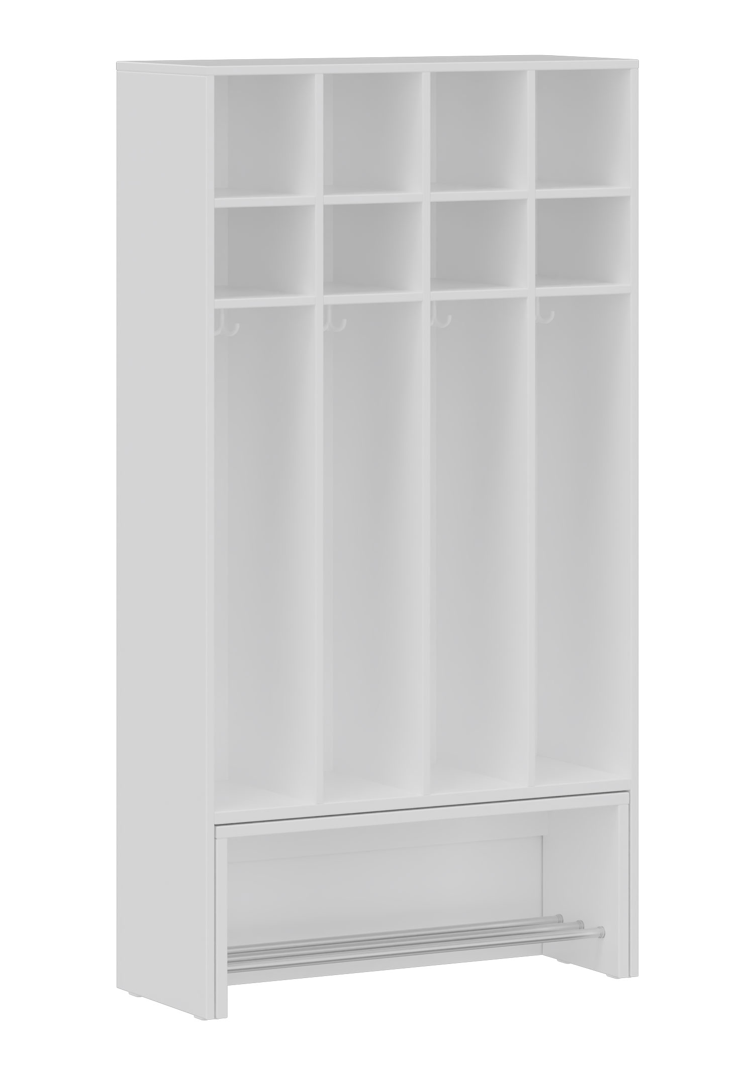 hej Garderobe mit Ausziehbank B mit 22,6 cm Fachbreite Größe 4, 4 Schrankfächer hej Garderobe mit Ausziehbank B mit 22,6 cm Fachbreite Größe 4, 4 Schrankfächer