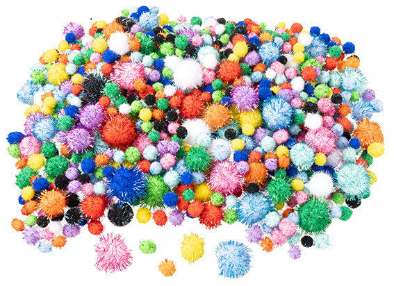 Pompons Mix Jumbo Glitter