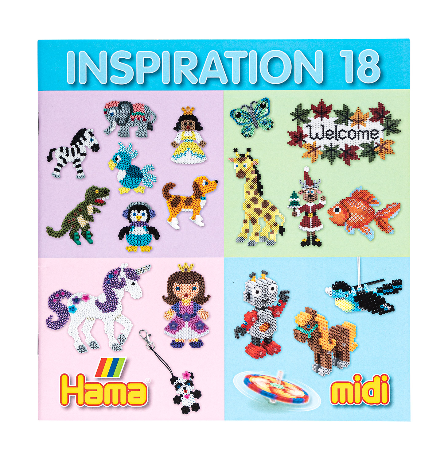 Inspirationshefte HAMA Nr. 18 Midi Bügelperlen