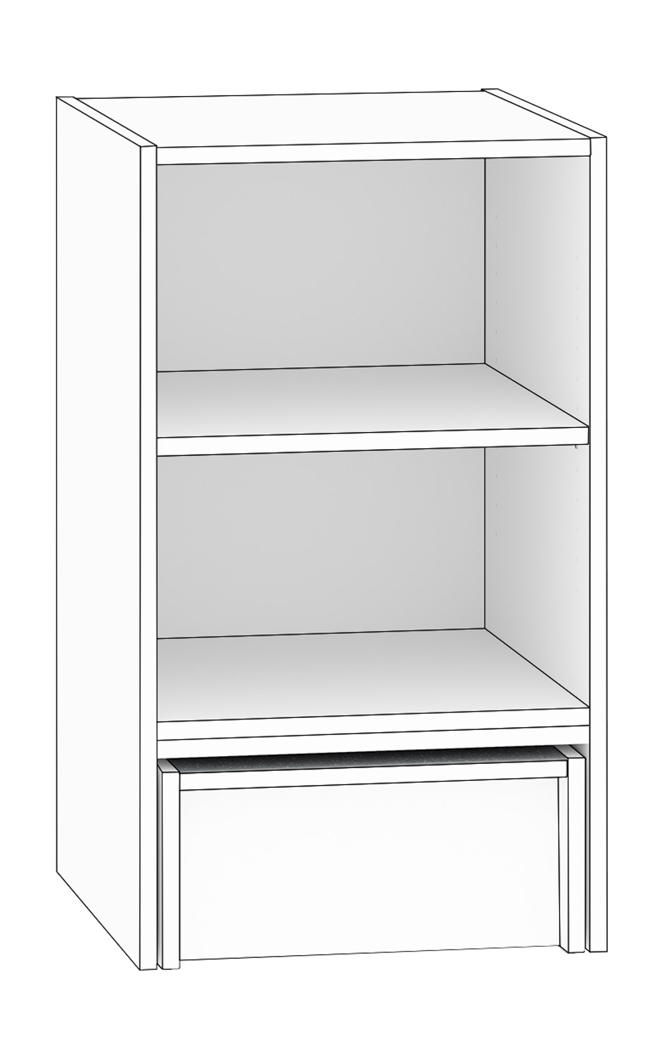 Regal 8, Breite 50 cm, weiß