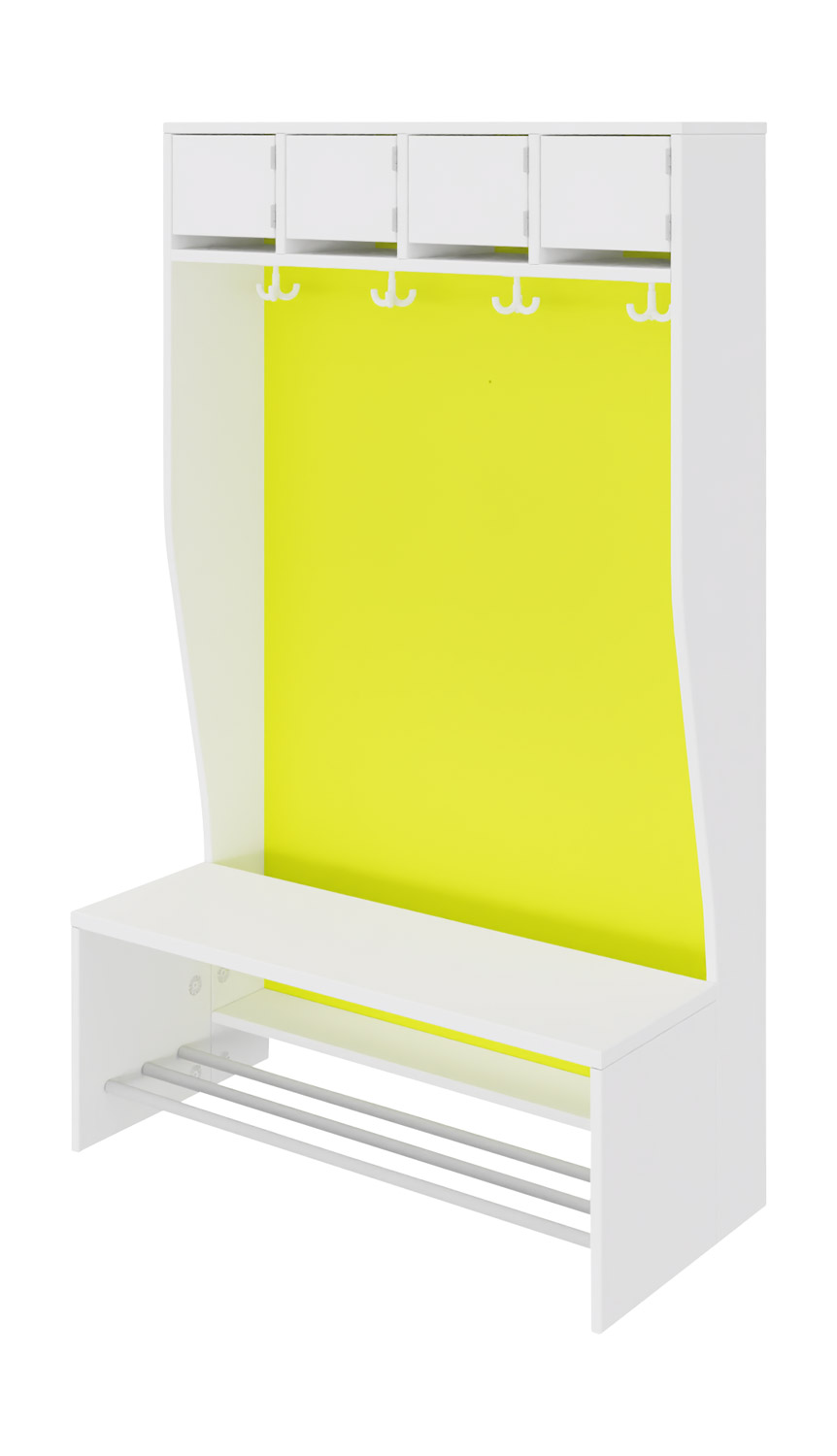 hej Tür für Regalgarderobe A, Garderobe mit Ausziehbank B und Hängegarderobe M weiß