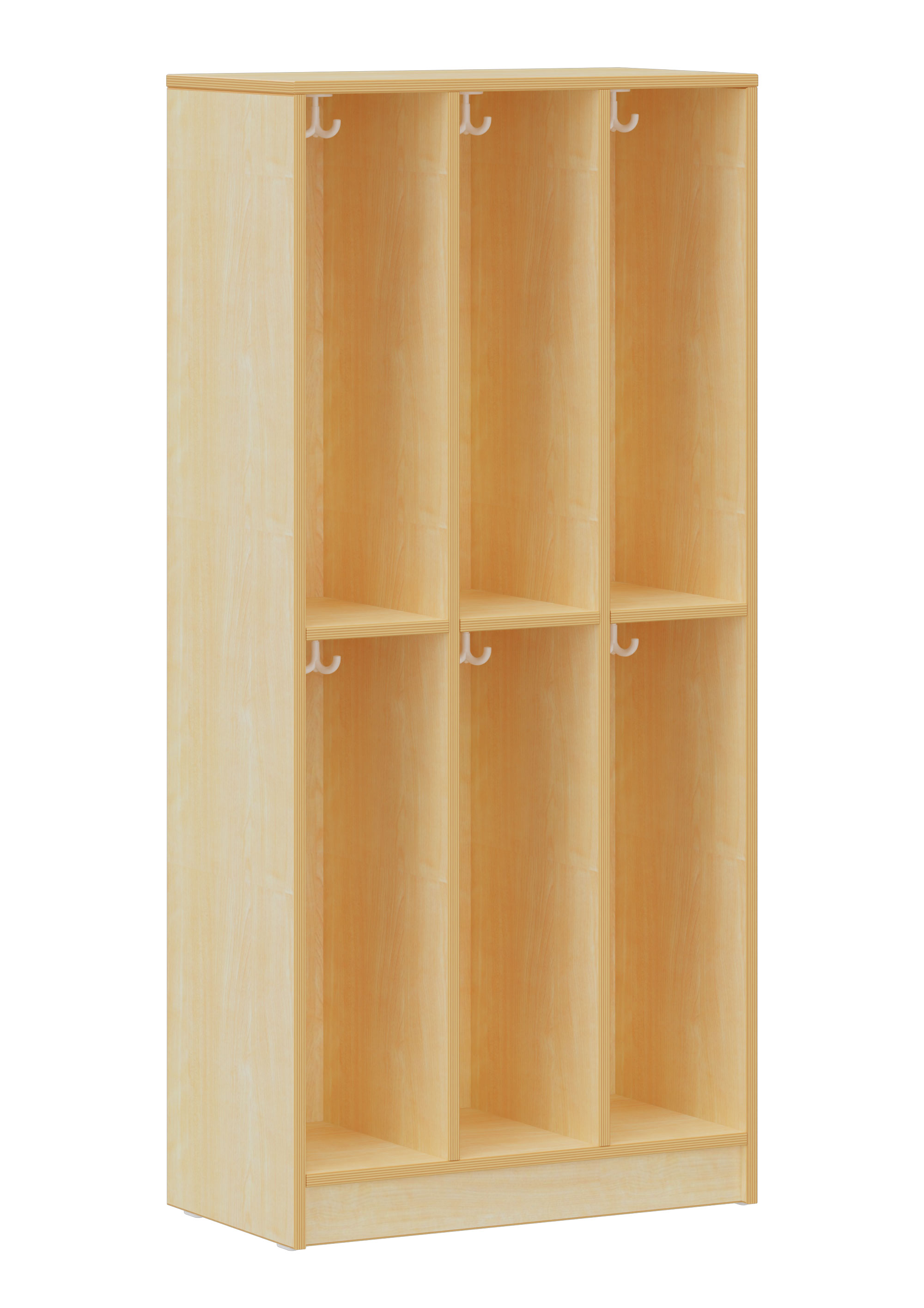 hej Fachgarderobe F mit 22,6 cm Fachbreite Größe 4/5, 6 Fächer