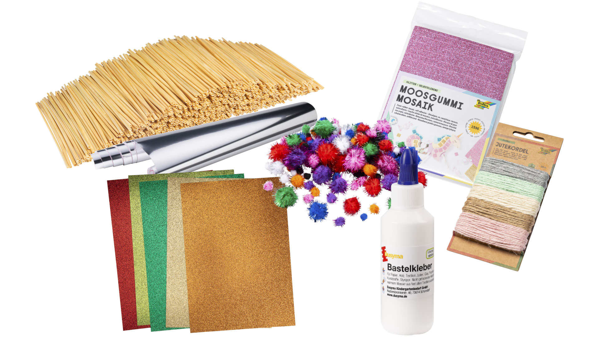 Basteln mit Stohhalmen Material Basteln mit Stohhalmen Material