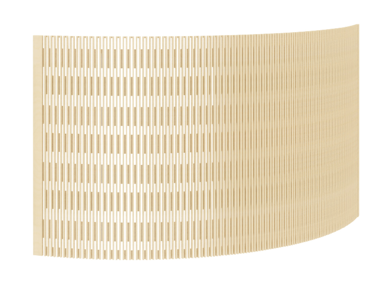 Füllung unten, Viertelkreisfüllung mit Schlitzen für Nest Füllung unten, Viertelkreisfüllung mit Schlitzen für Nest