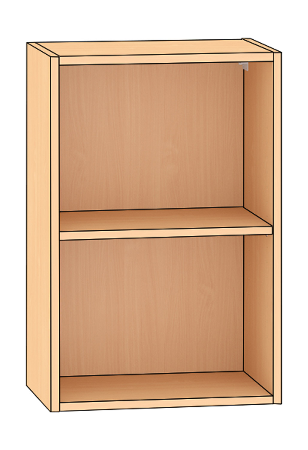 Hängeregal Breite 50 cm, Buche