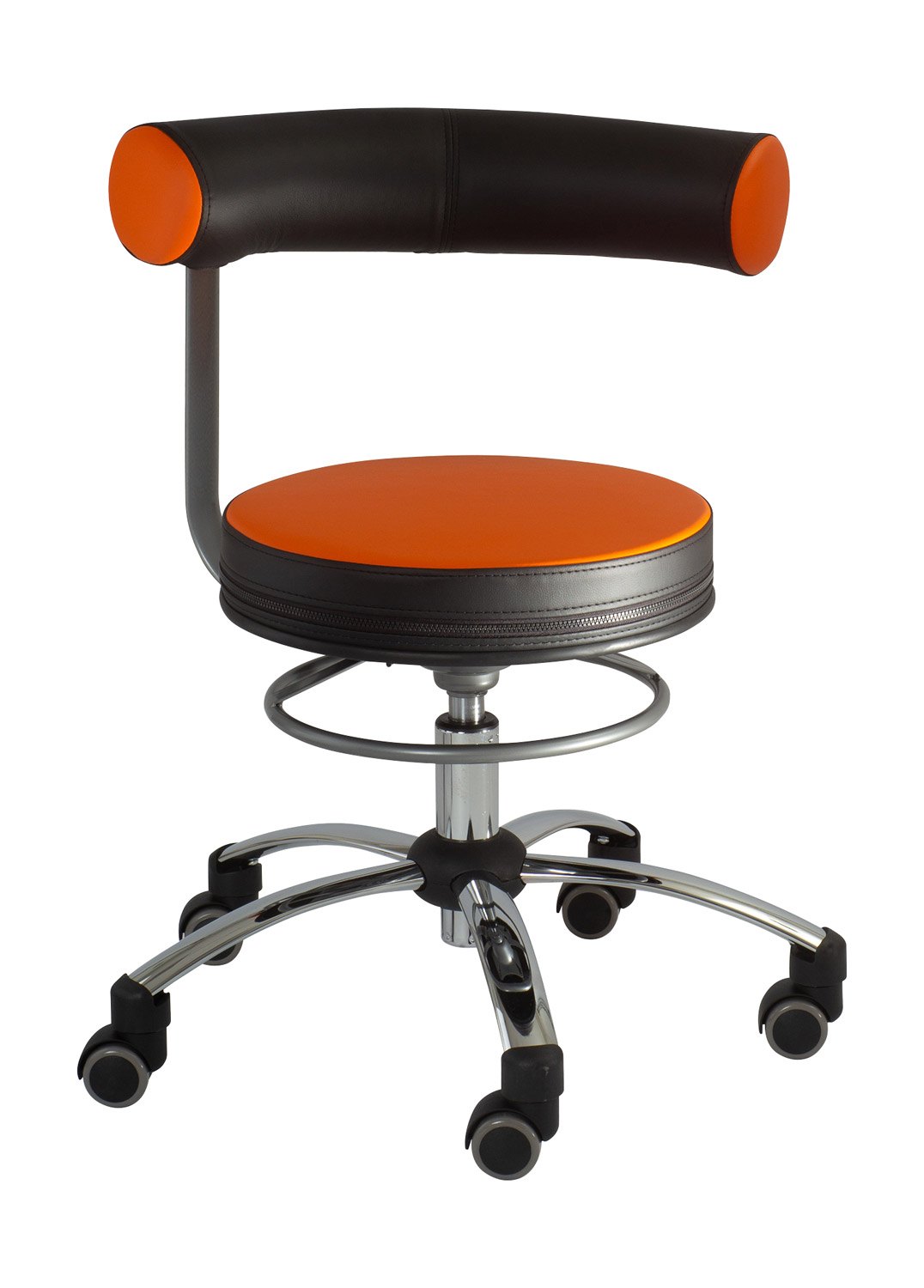 Sanus® Lehne fest Sitzhöhe 42 - 51 cm orange/schwarz