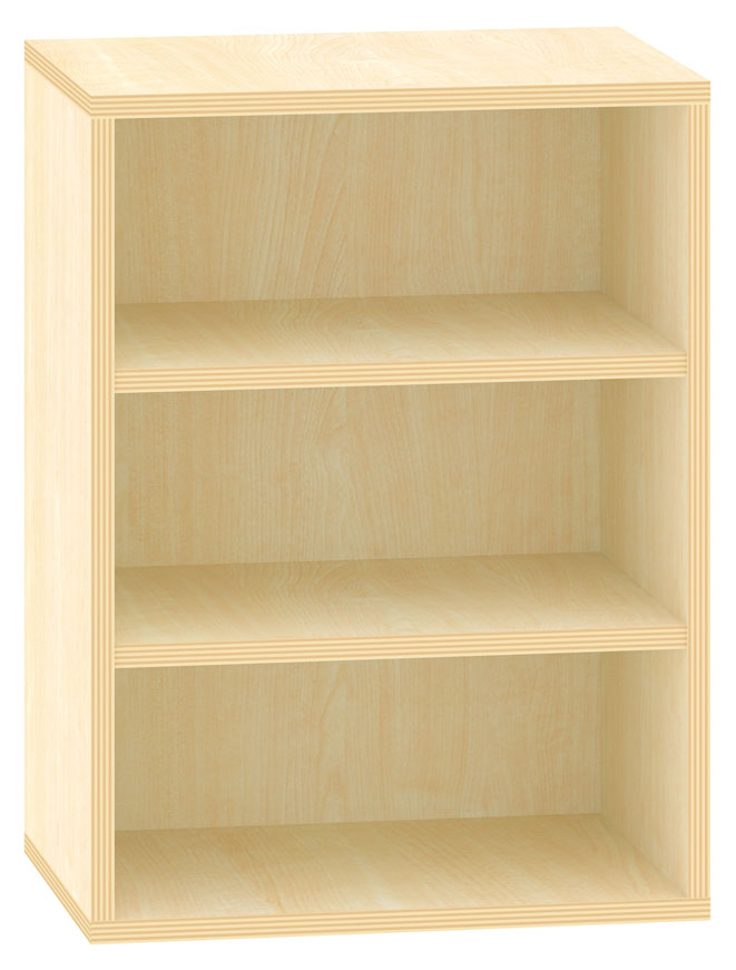Halbregal als Aufsatzregal mit Fachböden, Breite 51 cm