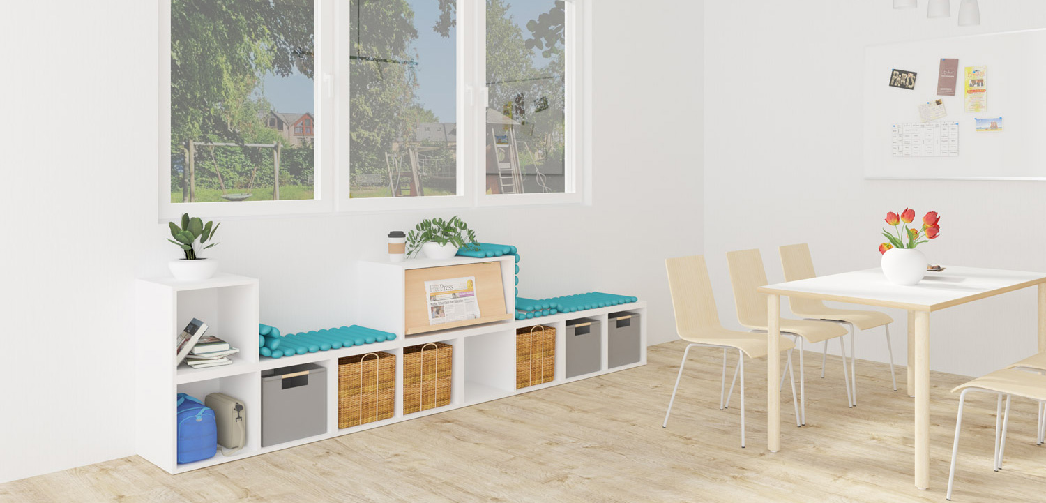 Pausenraum RaumTalente Einrichtungsbeispiel Personalraum