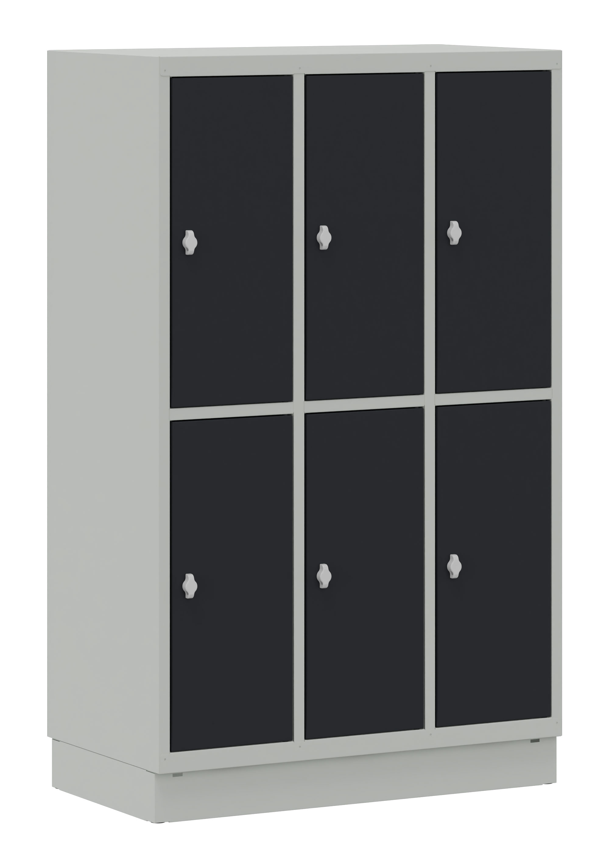 Fächerschrank 3x2 Fächer anthrazit/ grau