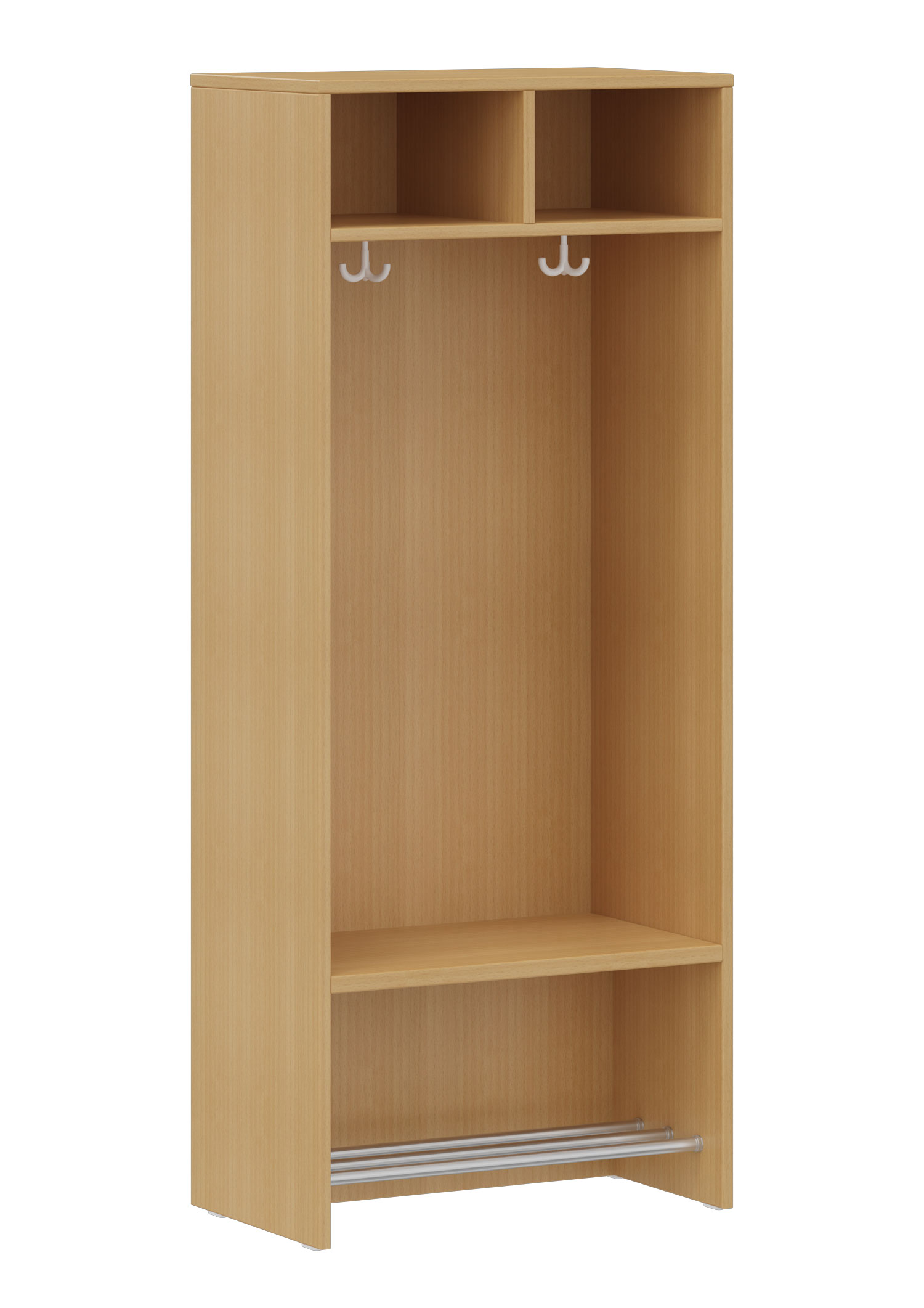 hej Regalgarderobe A mit 30,8 cm Fachbreite Größe 4, 2 Schrankfächer