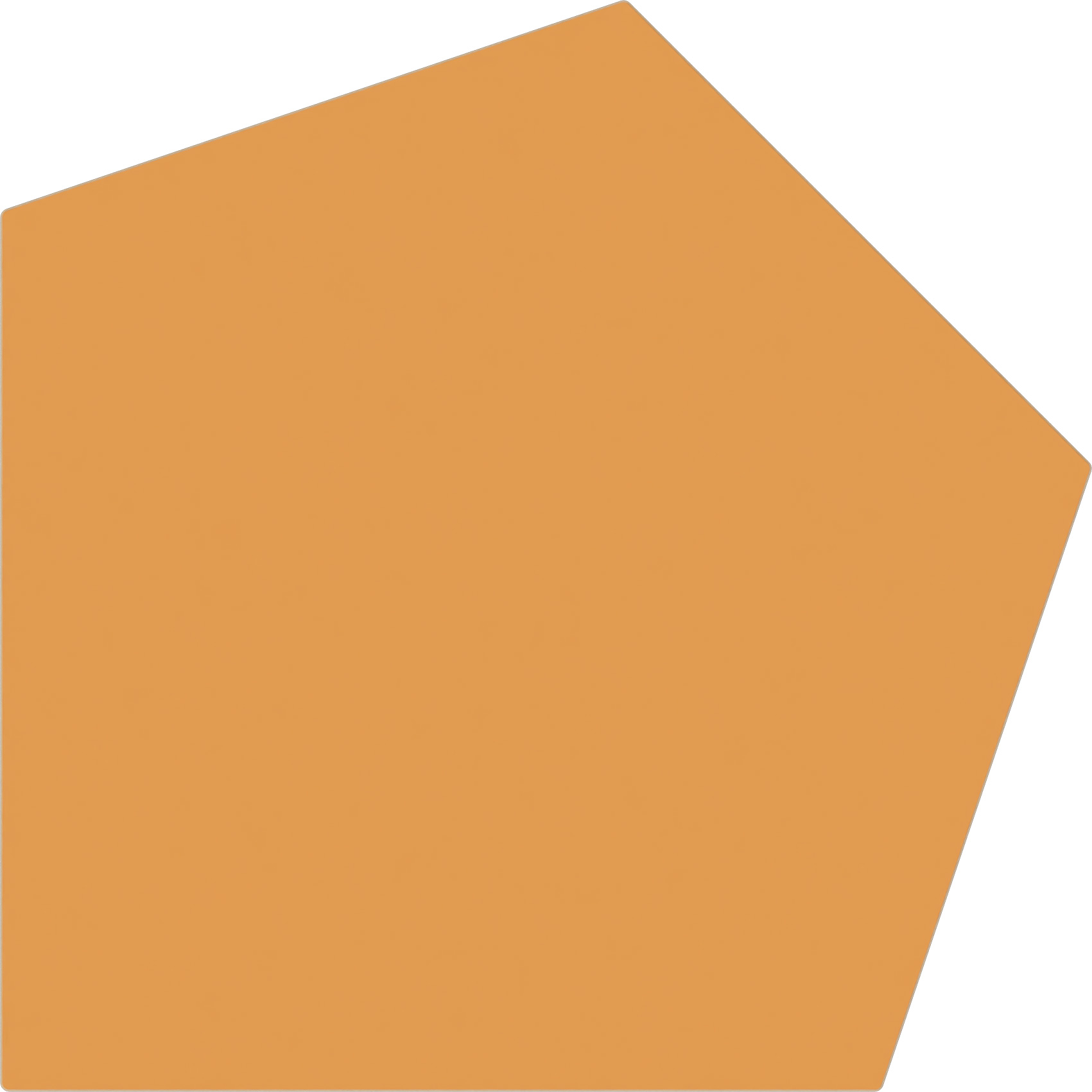 Fünfeck Tischplatte klein orange