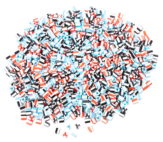 Hama® Midi Perlen, gestreift mit 3 Farb-Kombinationen