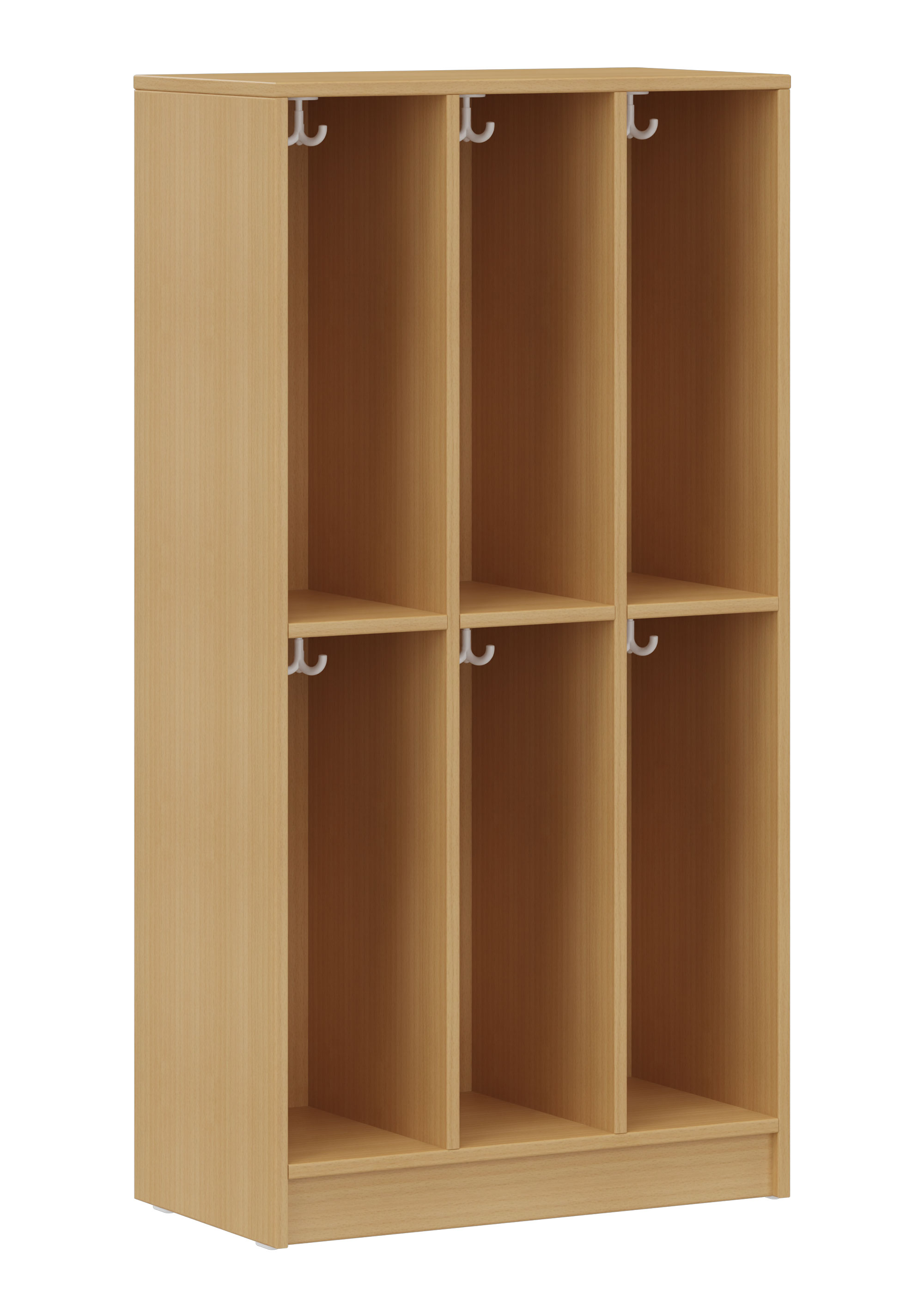 hej Fachgarderobe F mit 22,6 cm Fachbreite Größe 3/4, 6 Fächer