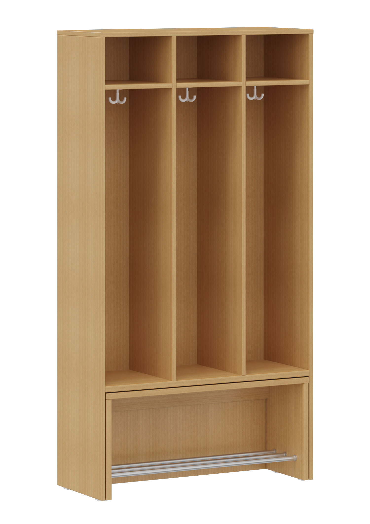 hej Garderobe mit Ausziehbank B mit 30,8 cm Fachbreite Größe 5, 3 Schrankfächer