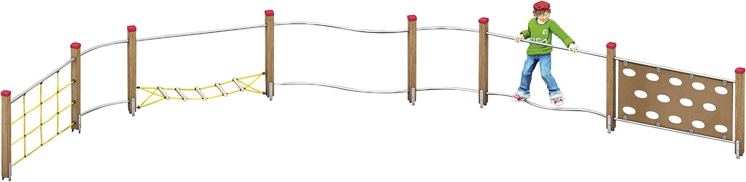 Kiddy-Parcours Kletterwand