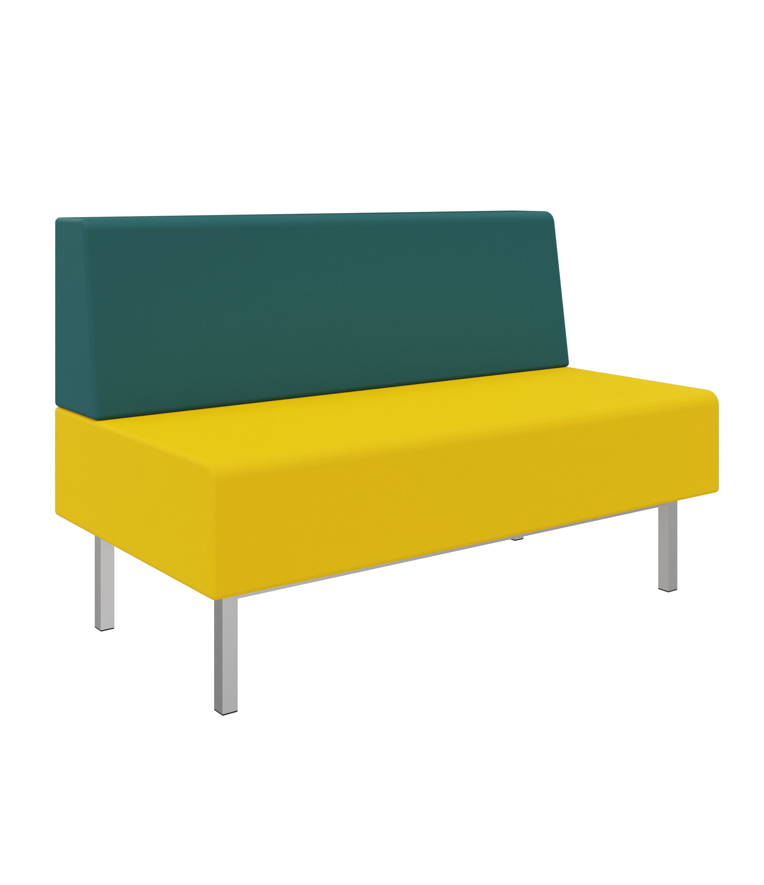 Litti Bank 2-Sitzer SOFTSKIN gelb / petrol Litti Bank 2-Sitzer SOFTSKIN gelb / petrol