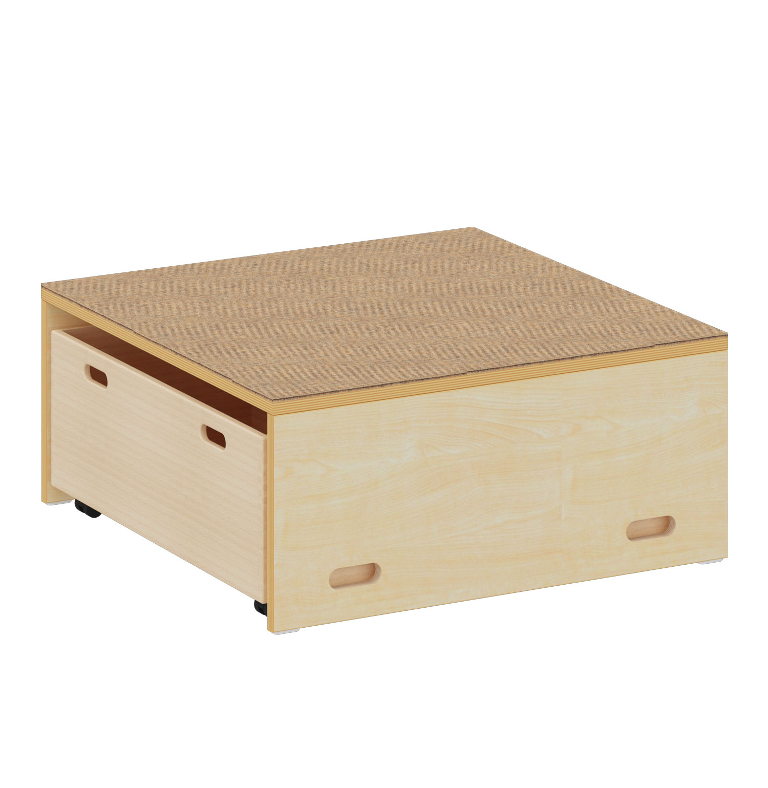 Spielpodest 2 Seiten offen beige