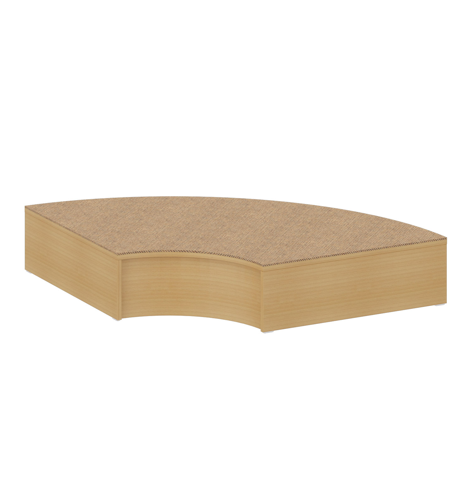 Viertelkreispodest, Rundung außen geschlossen beige
