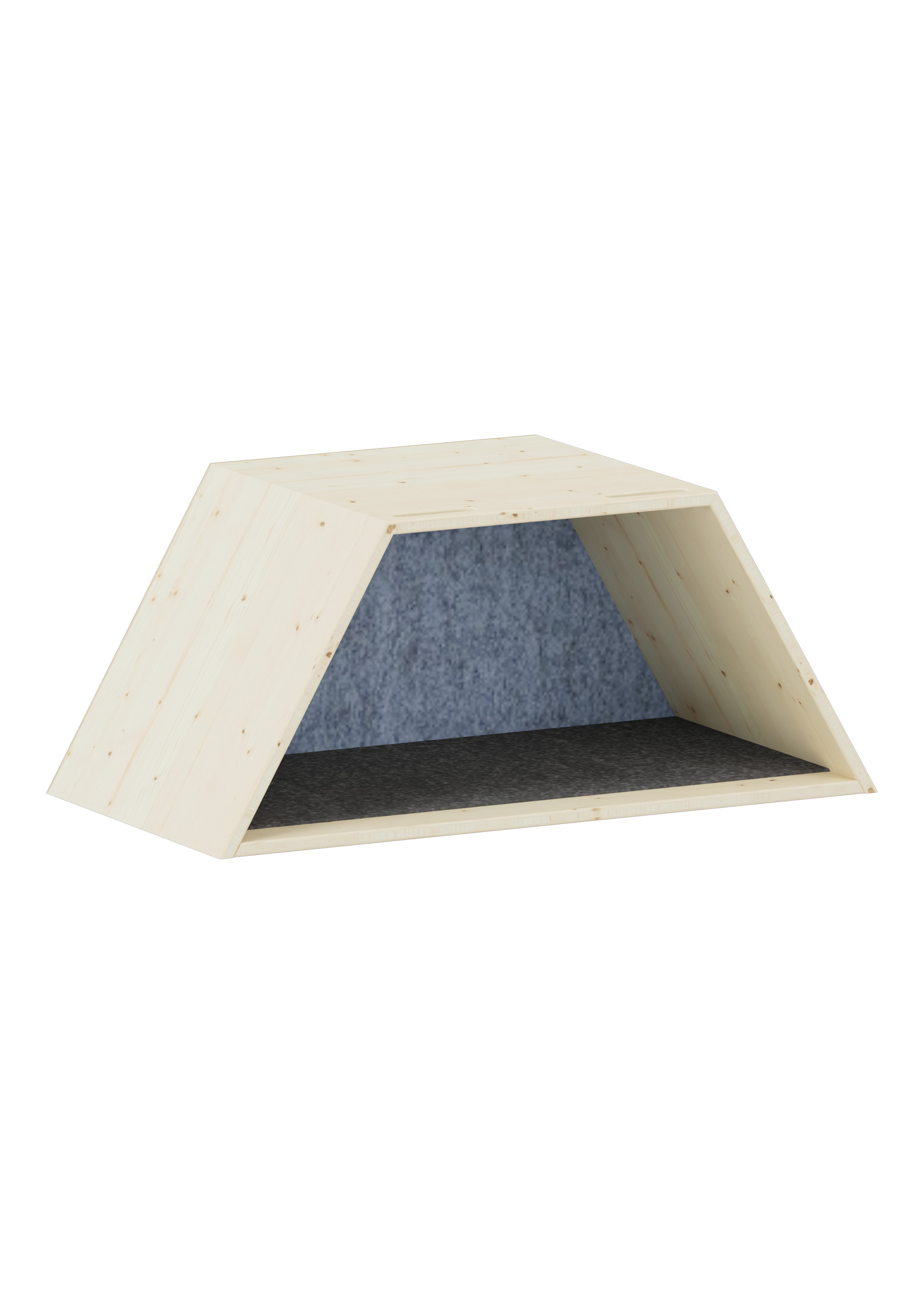 Lernwabe® Flip Halbe Wabe Größe S, Seiten grau, Rückwand hellblau