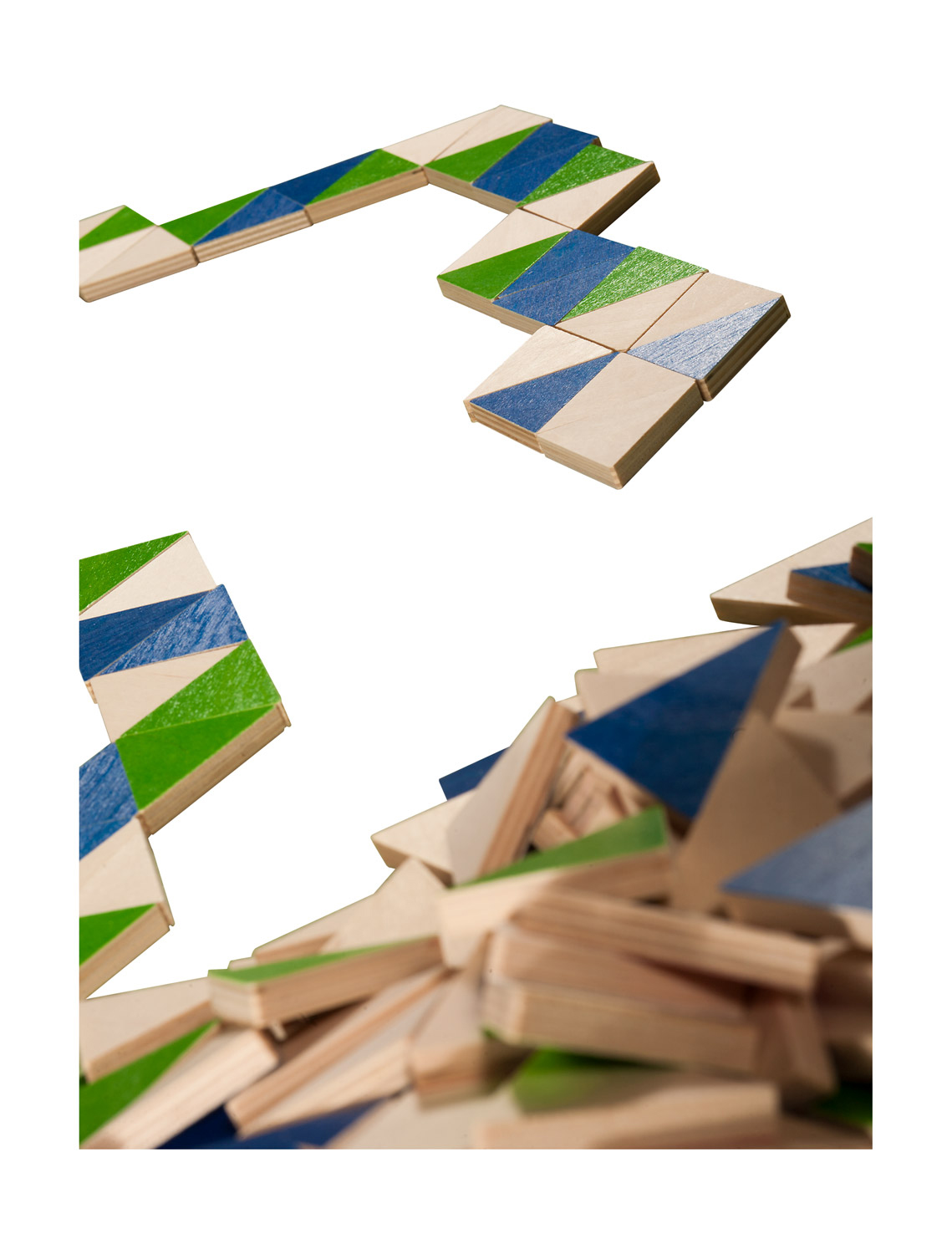 GMGM Dreiecke grün blau natur GMGM Dreiecke grün blau natur