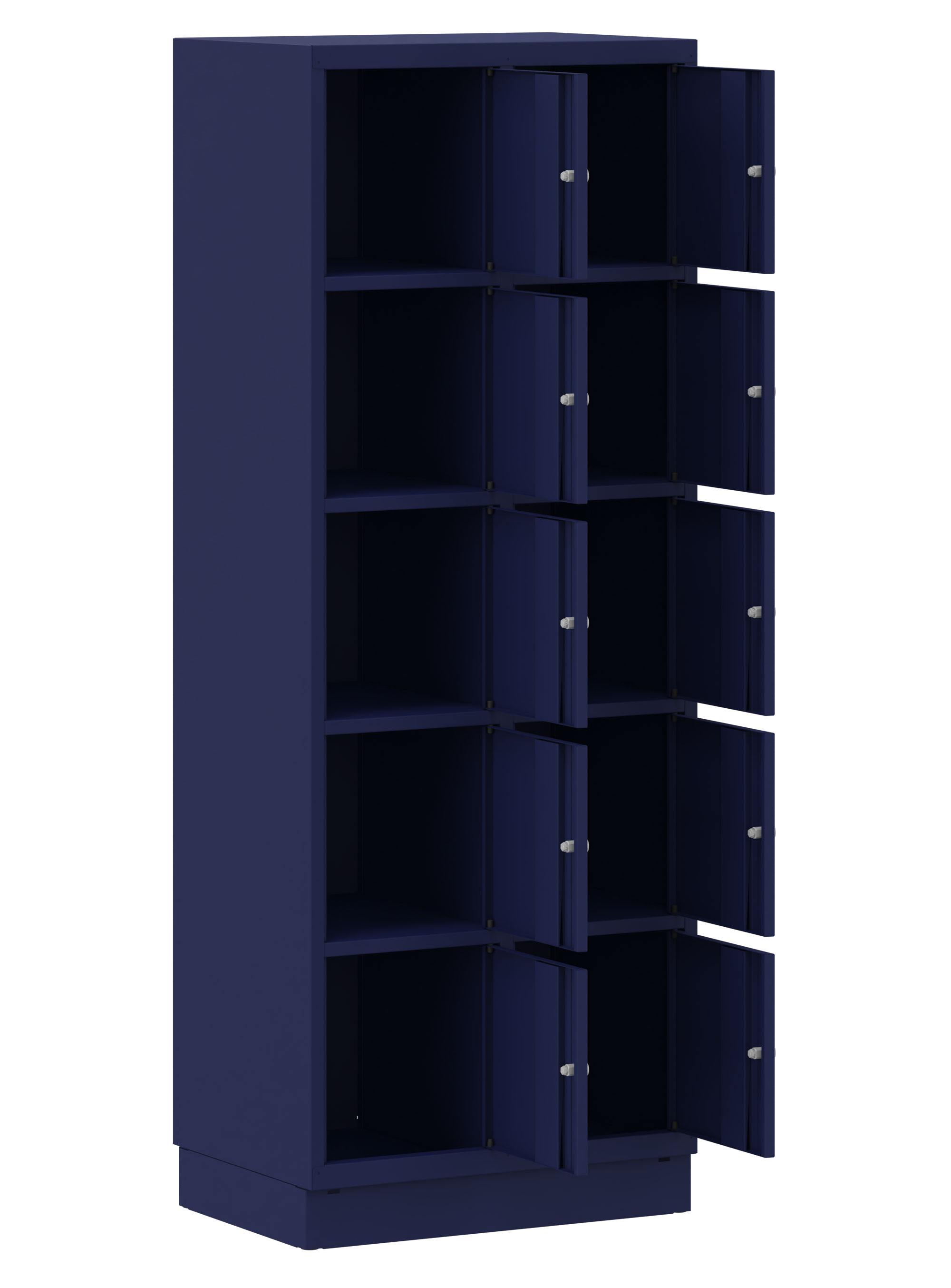 Schultaschenschrank 2x5 Fächer dunkelblau