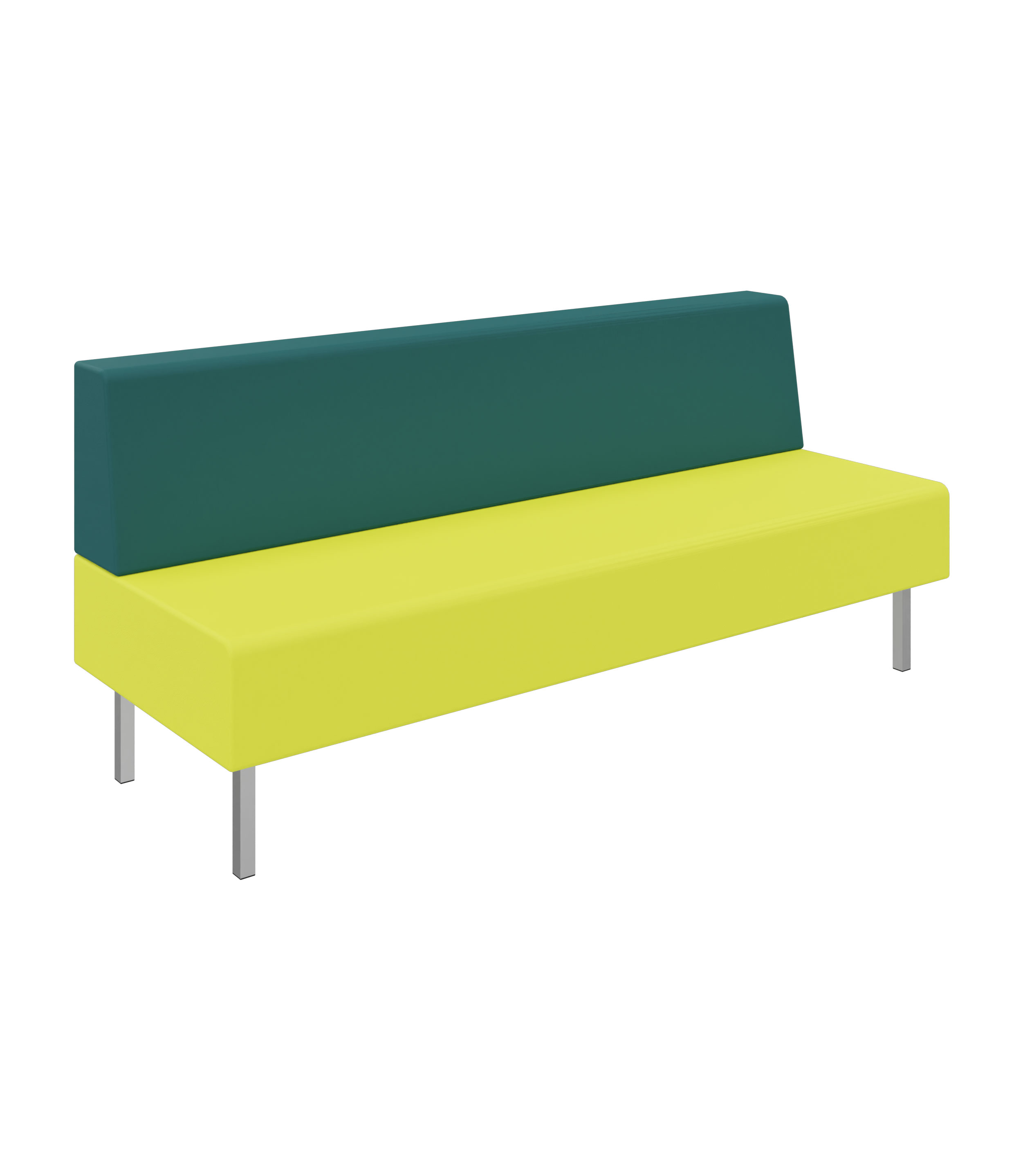 Litti Bank 3-Sitzer SOFTSKIN hellgrün / petrol Litti Bank 3-Sitzer SOFTSKIN hellgrün / petrol