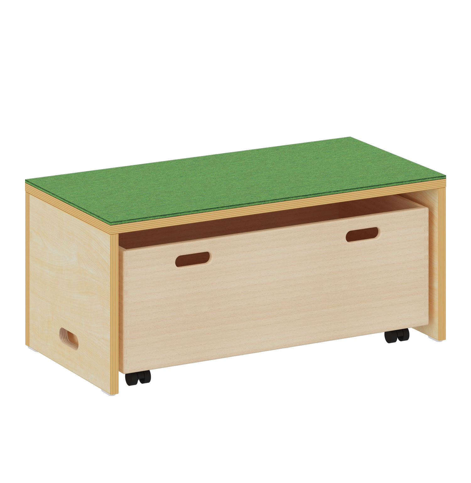Spielpodest für Rollcontainer hellgrün