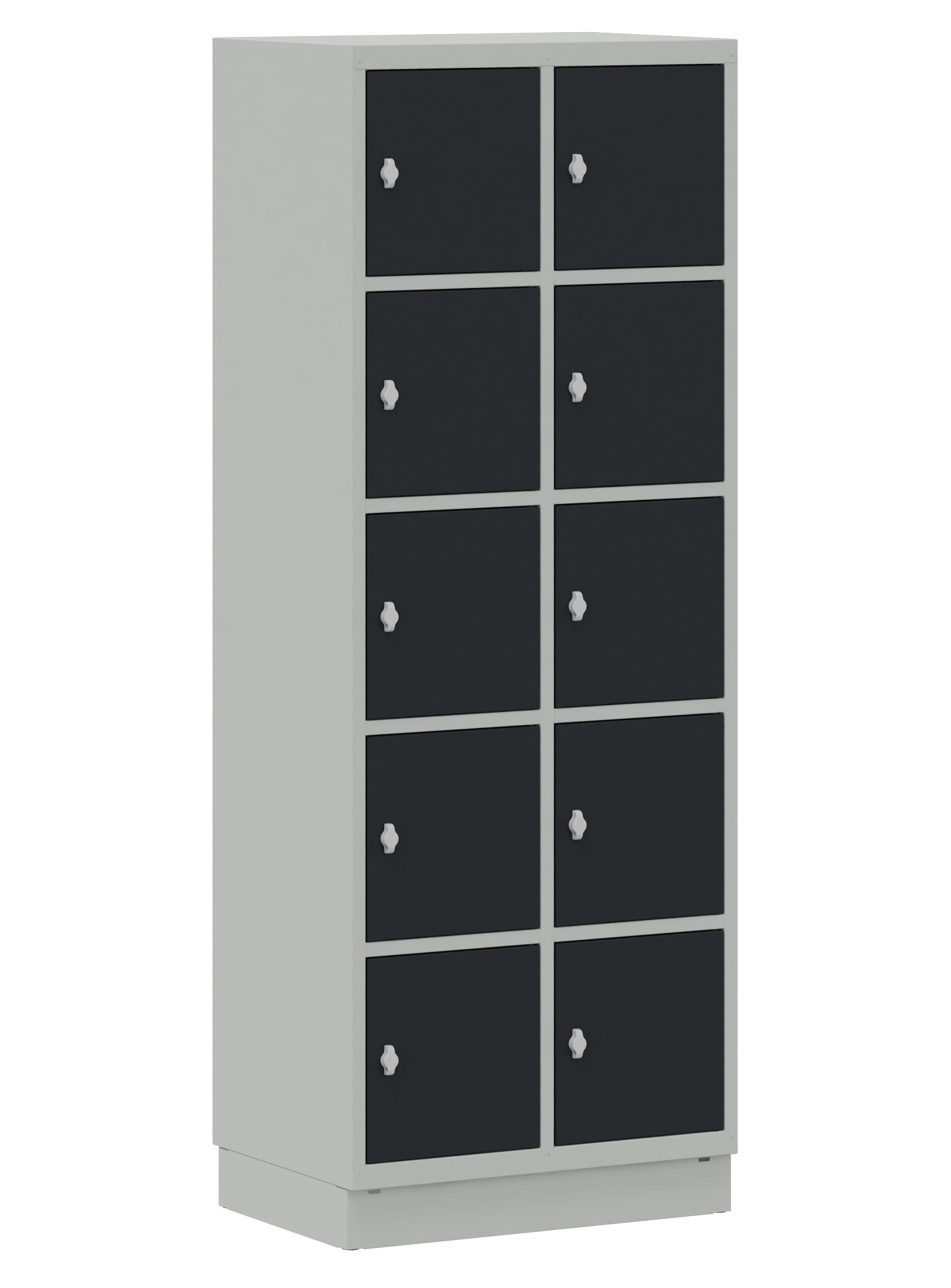 Schultaschenschrank 2x5 Fächer anthrazit/ grau