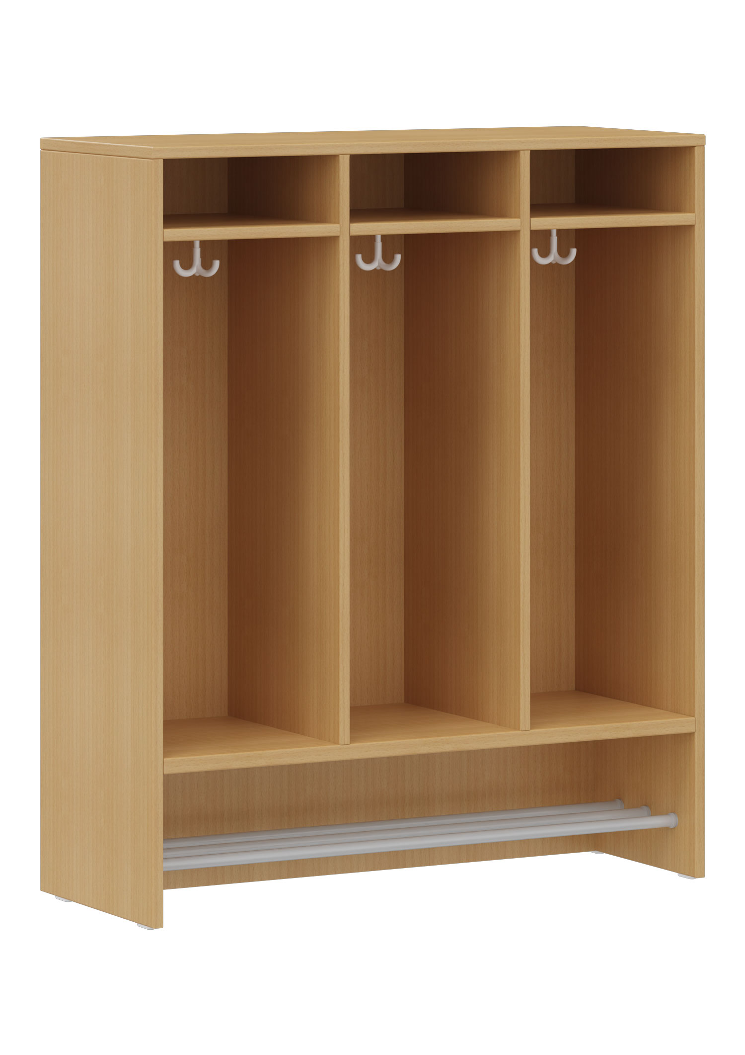 hej Schrankgarderobe D mit 30,8 cm Fachbreite Größe 1, 3 Schrankfächer