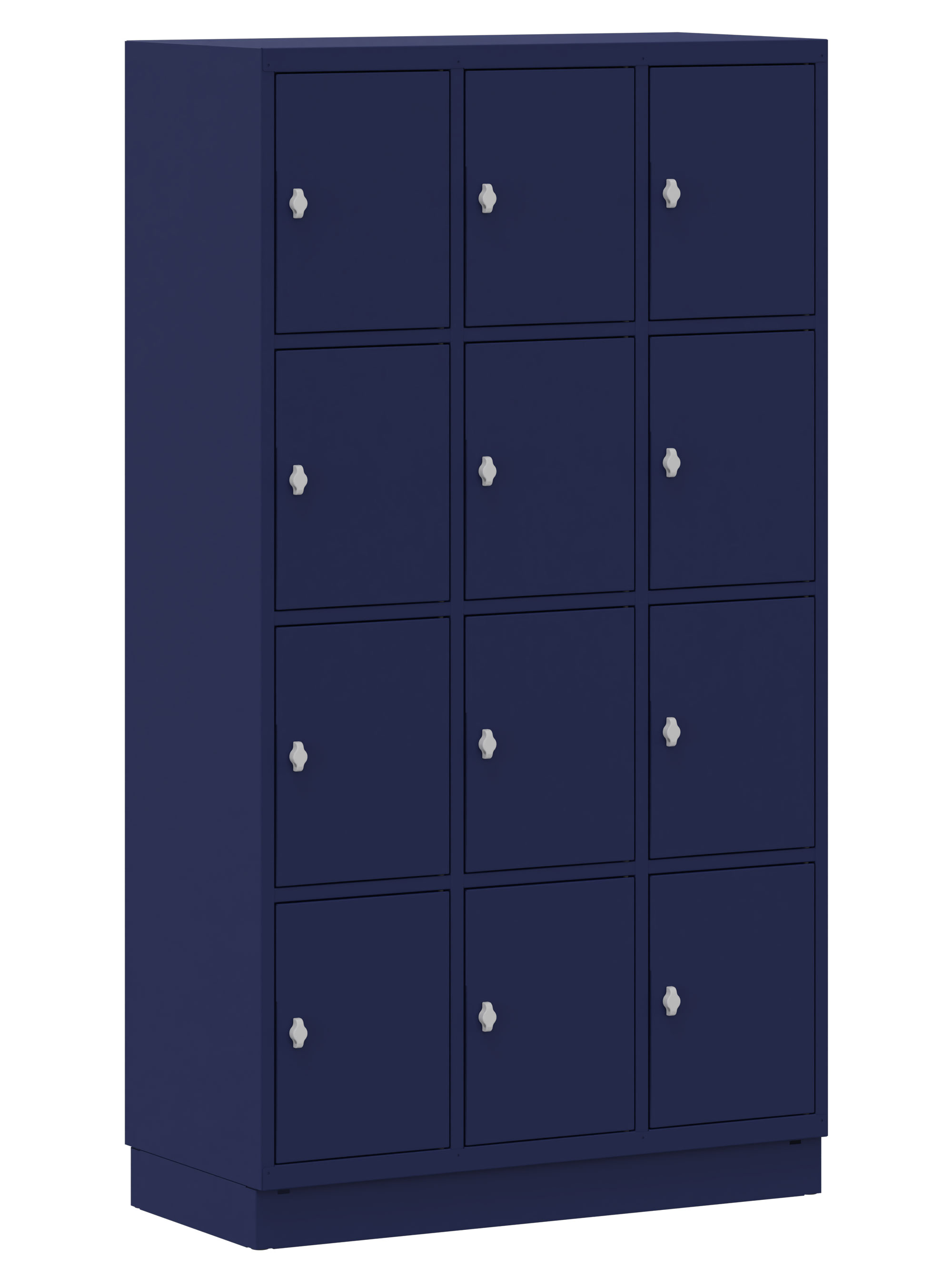 Schultaschenschrank 3x4 Fächer dunkelblau