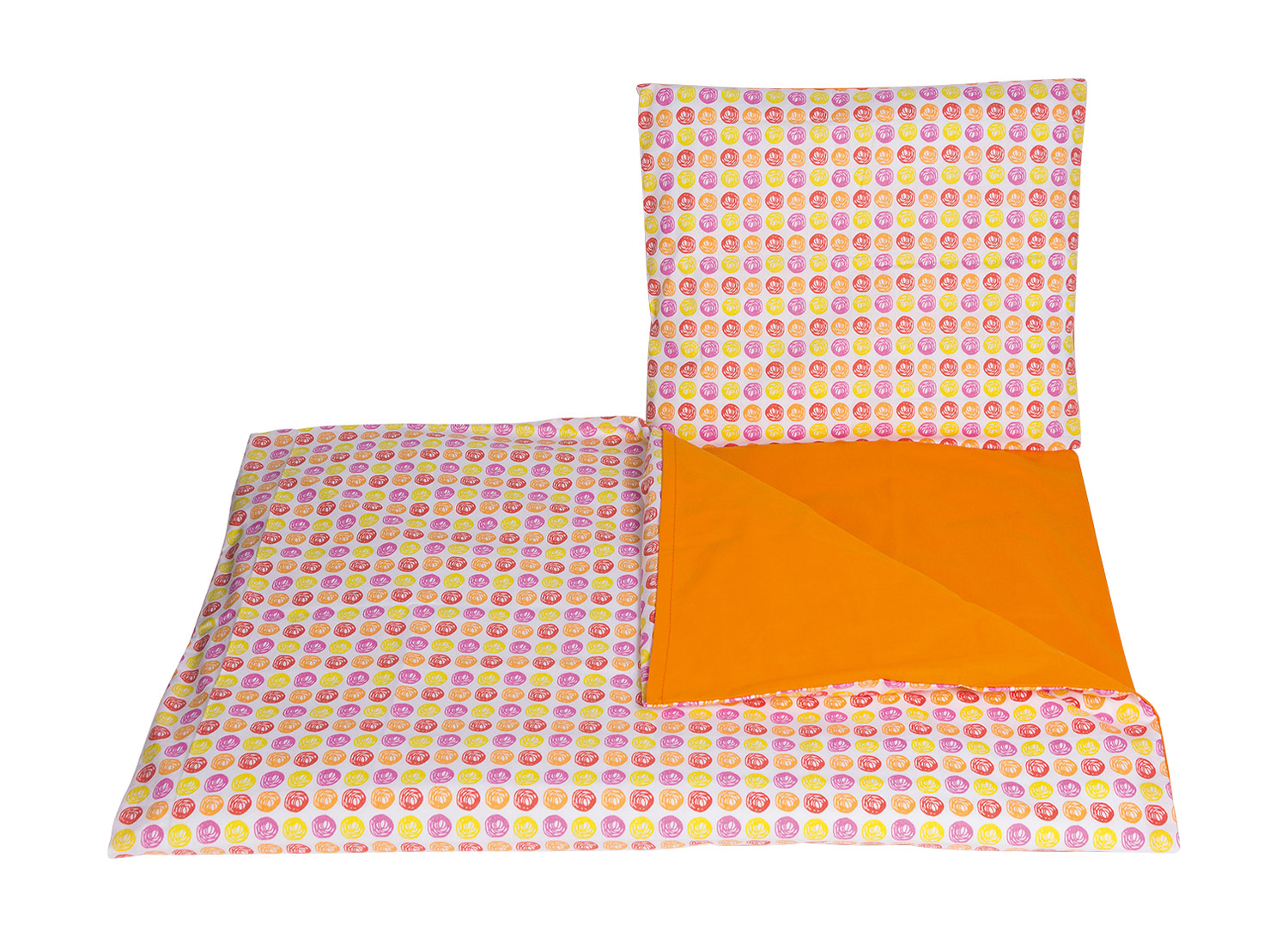 Wendebettwäsche Set groß orange/rot