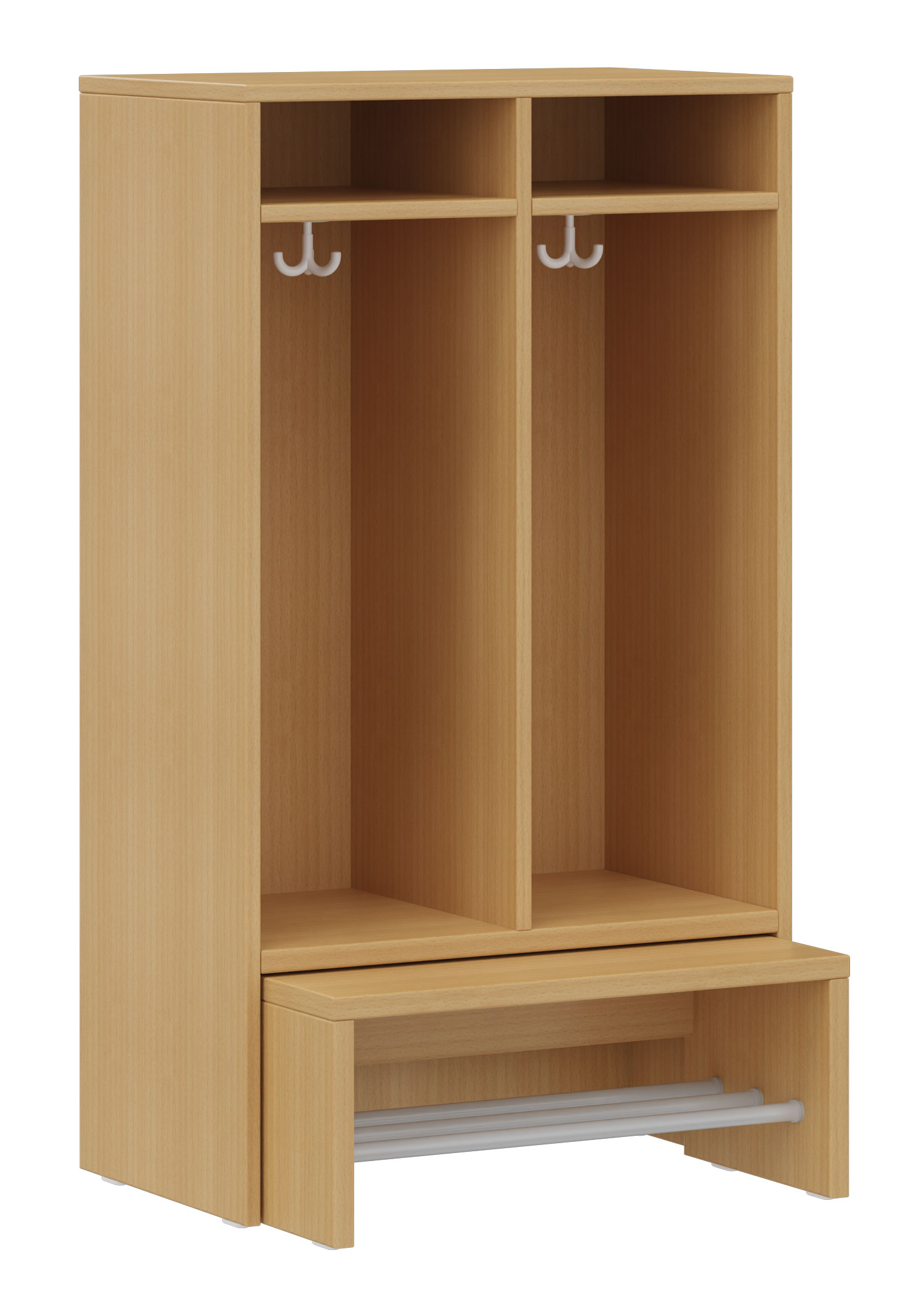 hej Garderobe mit Ausziehbank B mit 30,8 cm Fachbreite Größe 1, 2 Schrankfächer hej Garderobe mit Ausziehbank B mit 30,8 cm Fachbreite Größe 1, 2 Schrankfächer
