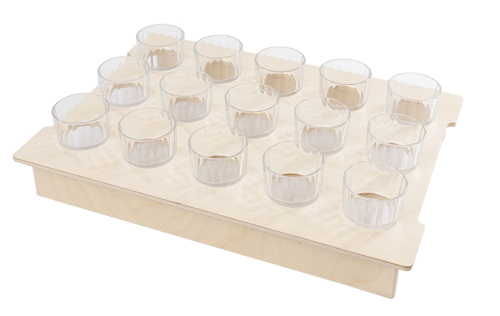 Gläsertablett A3 für 15 Gläser