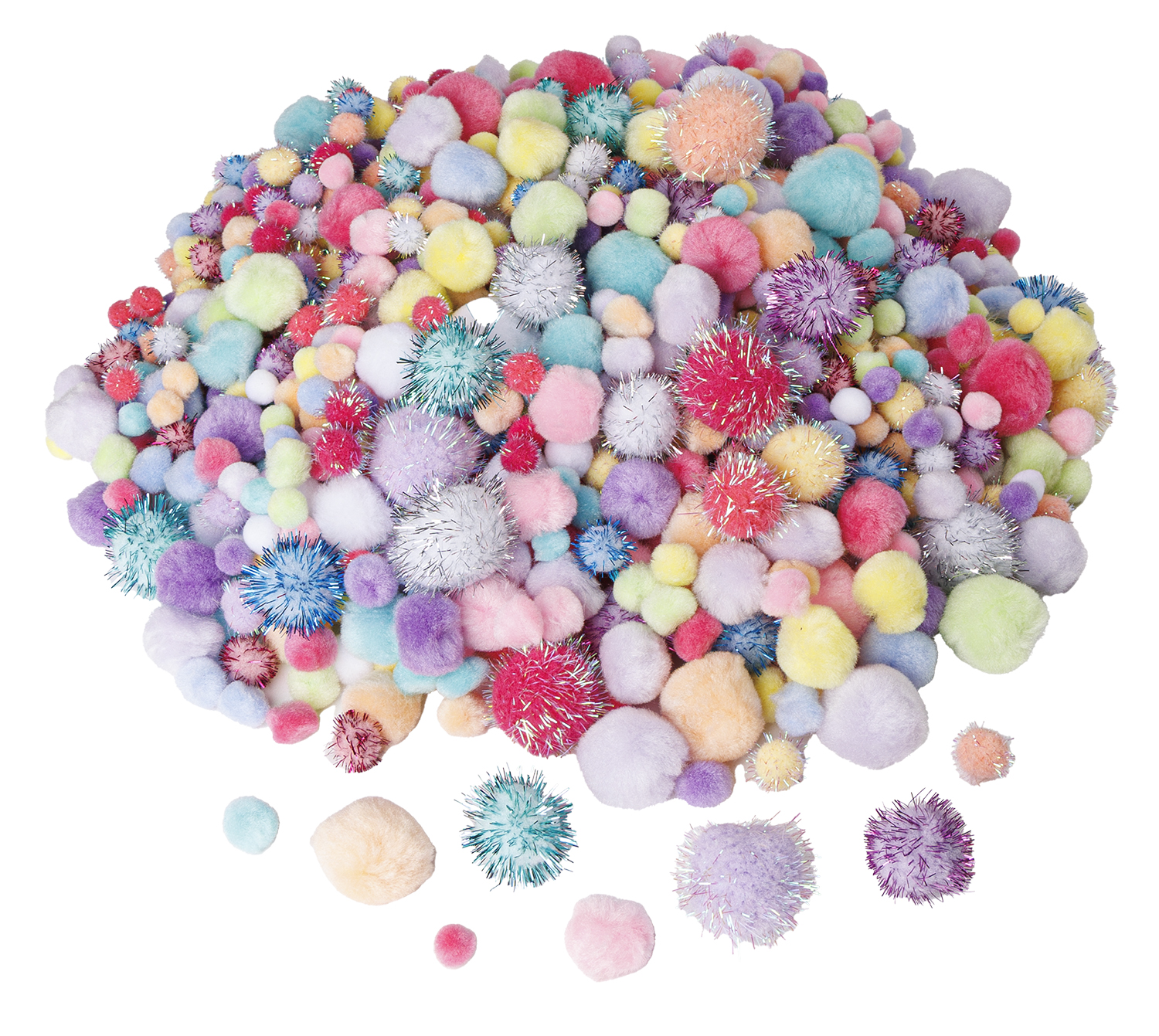 Pompons Mix Jumbo pastell