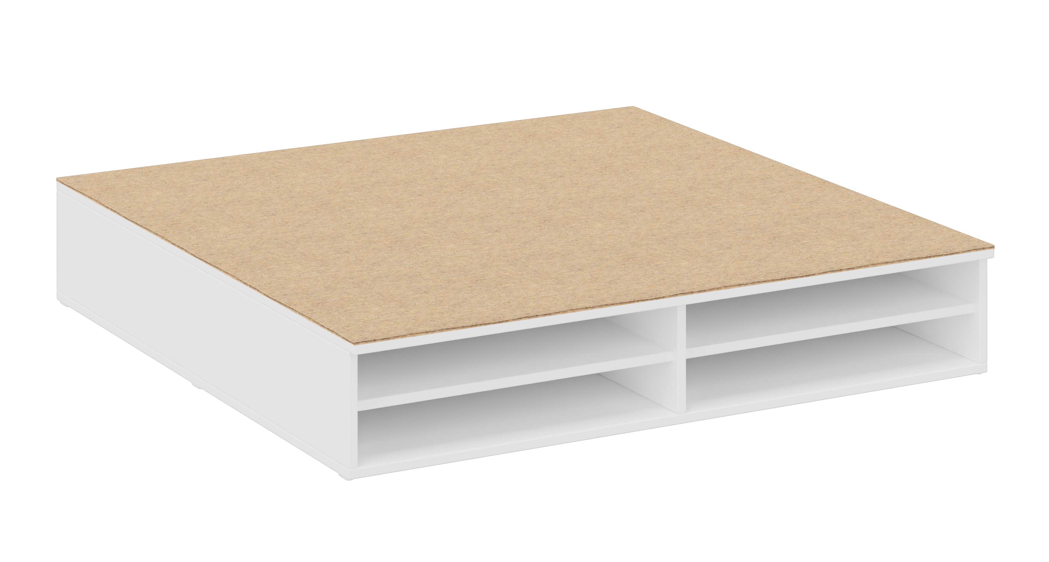 Bettenpodest ohne Klappe, beige | Dusyma